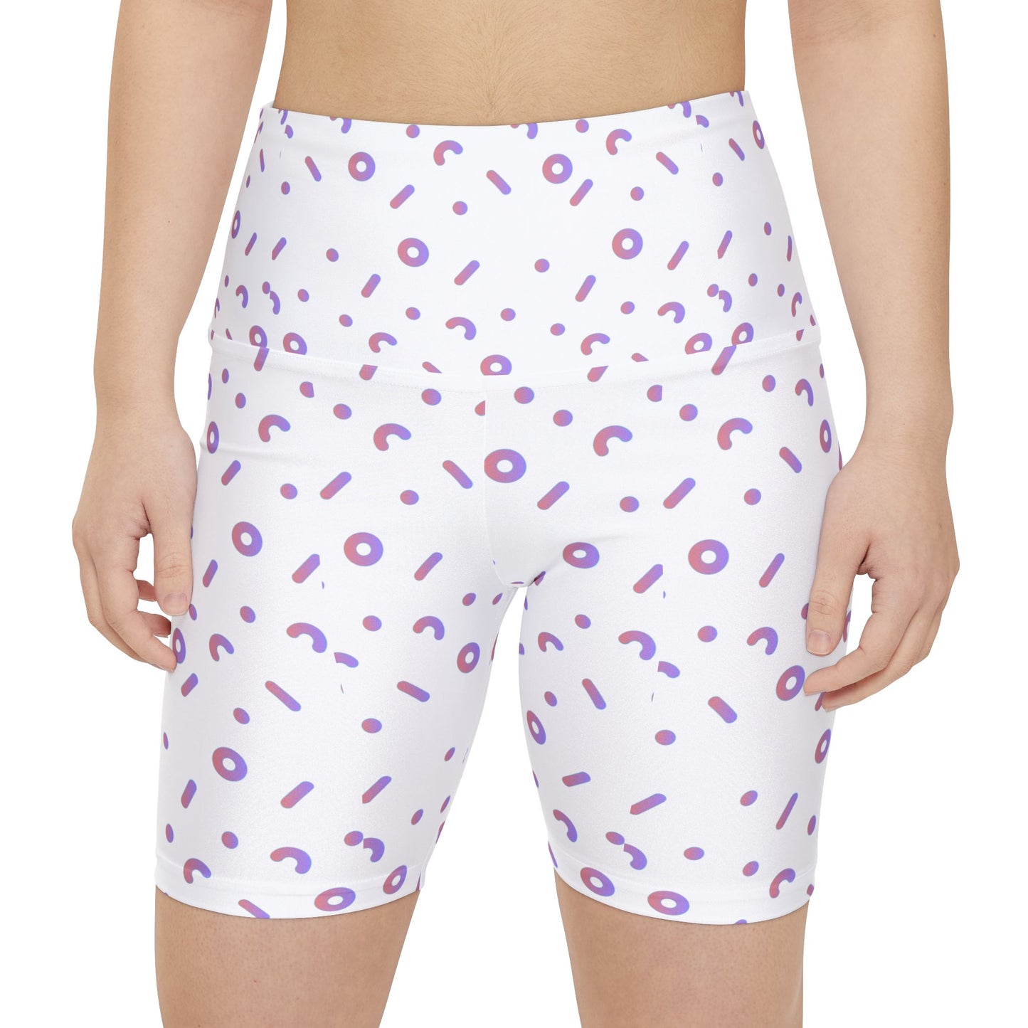 Fun Patterned Women's Workout Shorts - Stylish & Comfortable Activewear