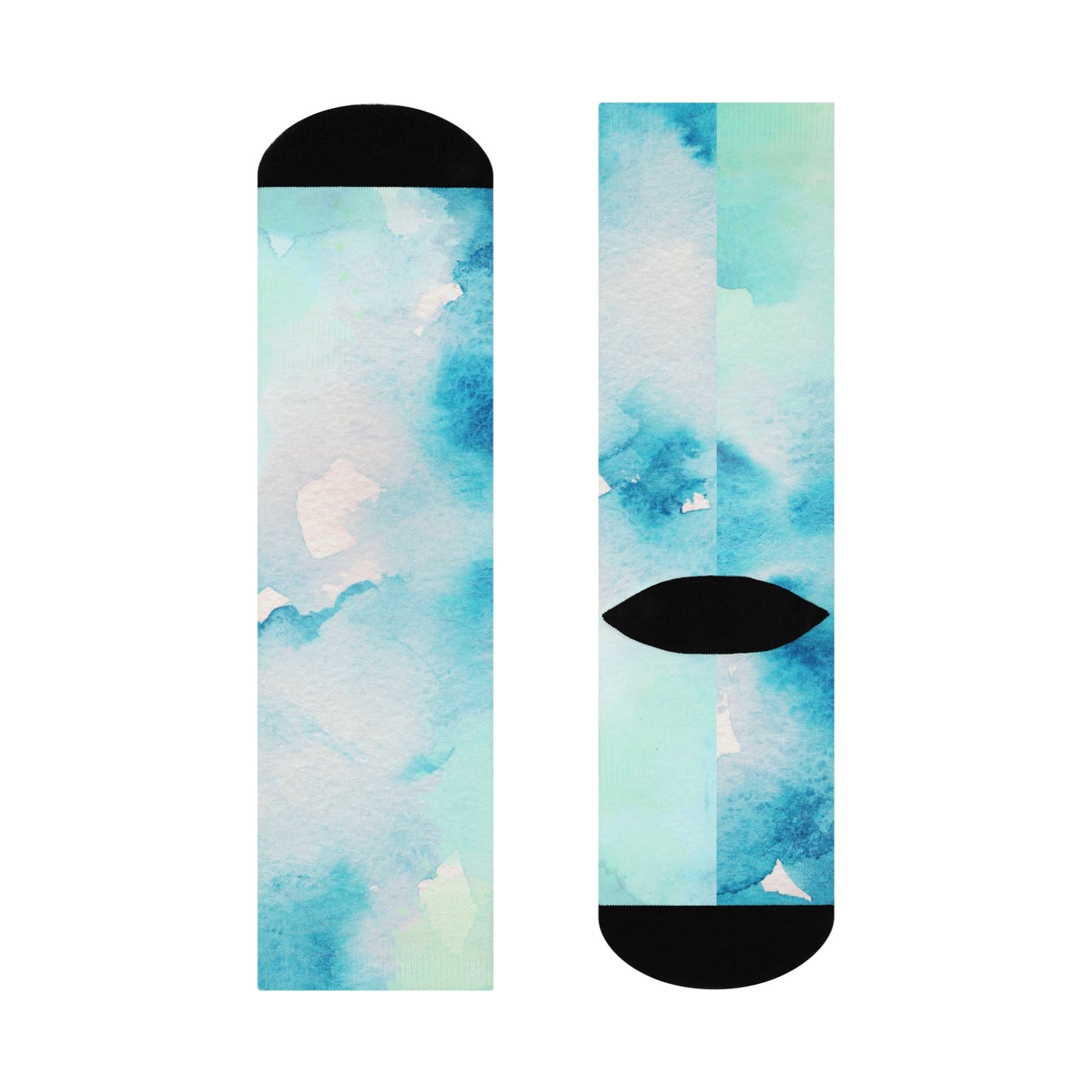 Watercolor Cozy Cushioned Crew Socks - Stylish & Comfortable Footwear
