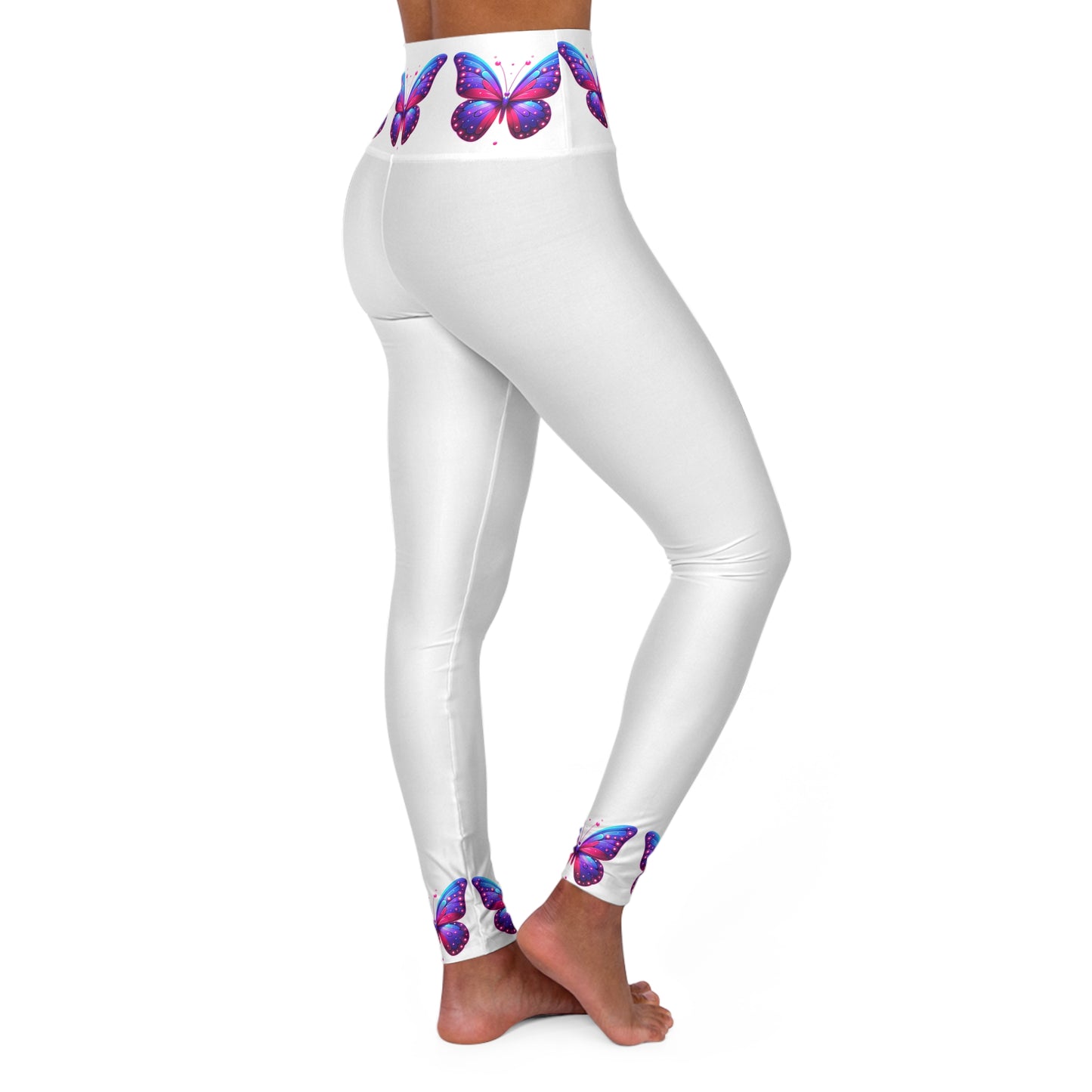 Butterfly High Waisted Yoga Leggings - Stylish Activewear for Comfort and Flexibility