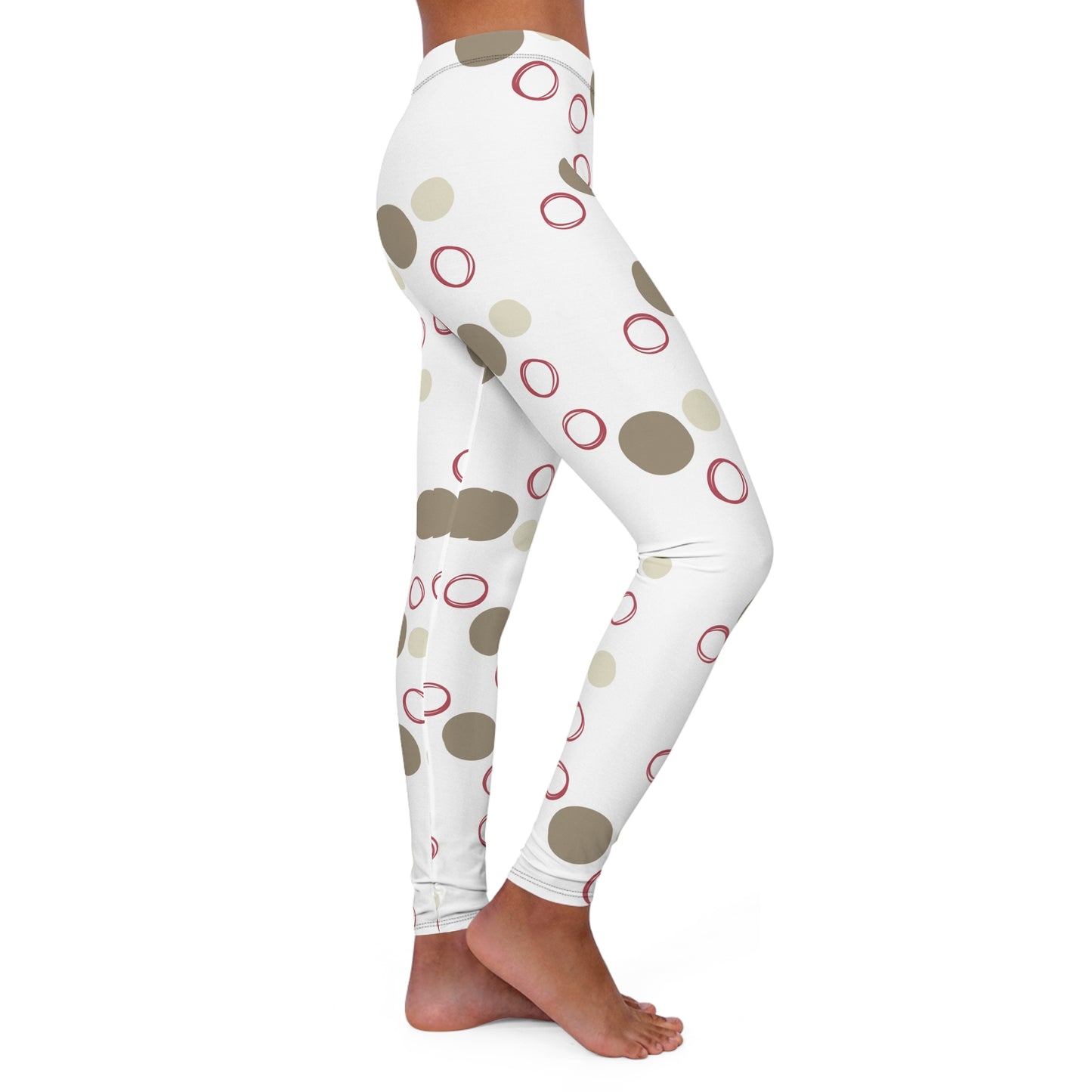 Women's Casual Spandex Leggings - Polka Dot Comfort for Everyday Style
