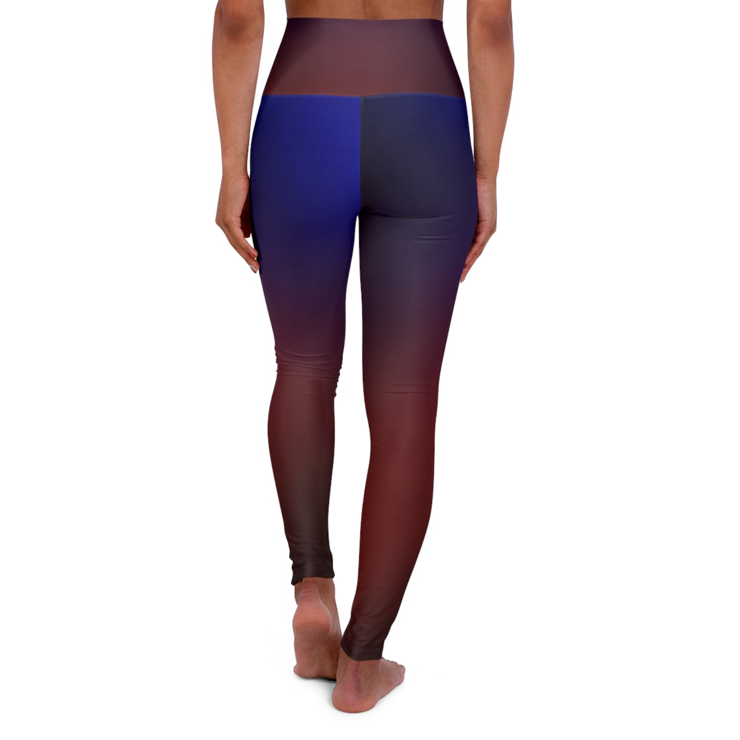High Waisted Yoga Leggings - Gradient Ombré Comfort for Active Lifestyle