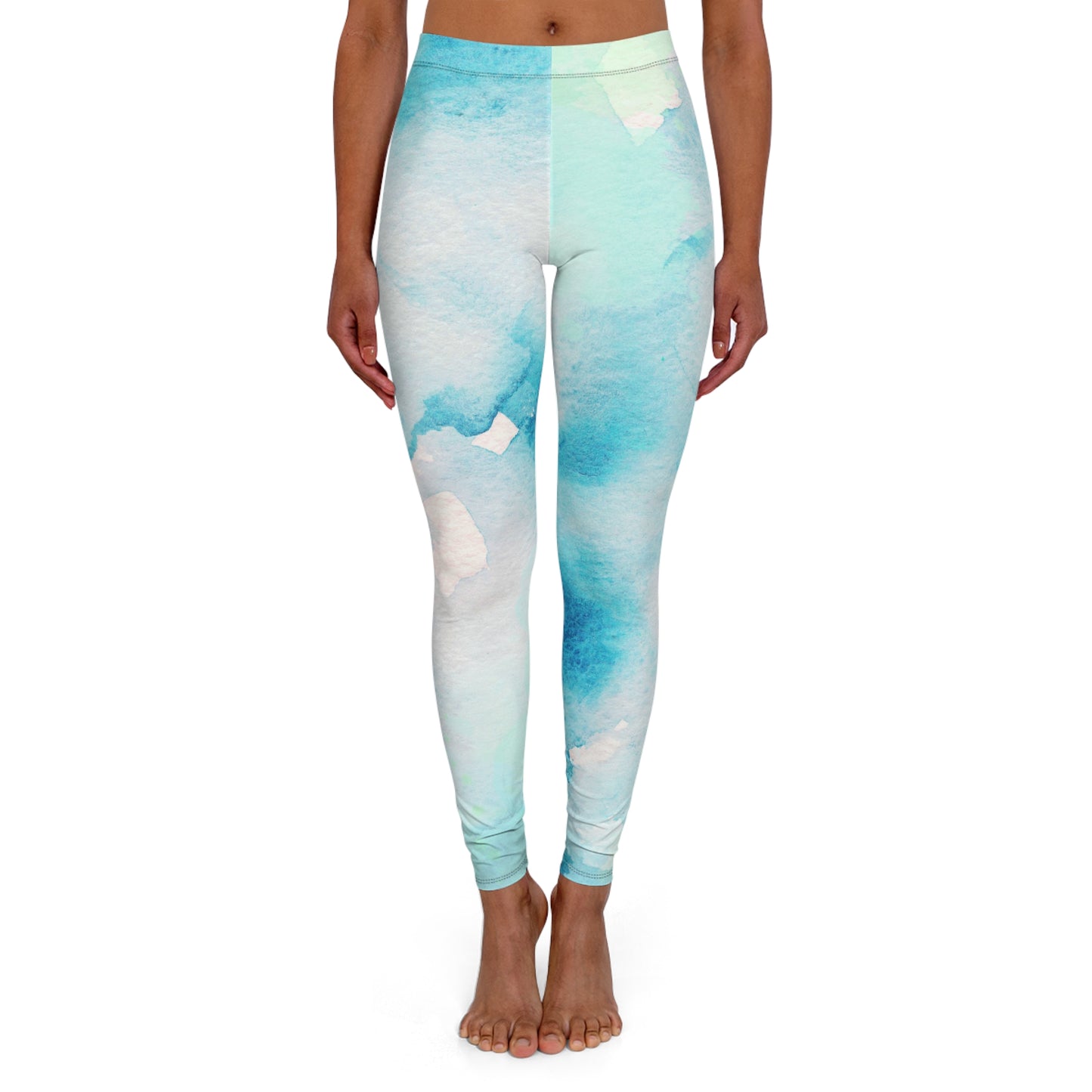 Trendy Watercolor Print Leggings for Women - Comfortable Casual Wear