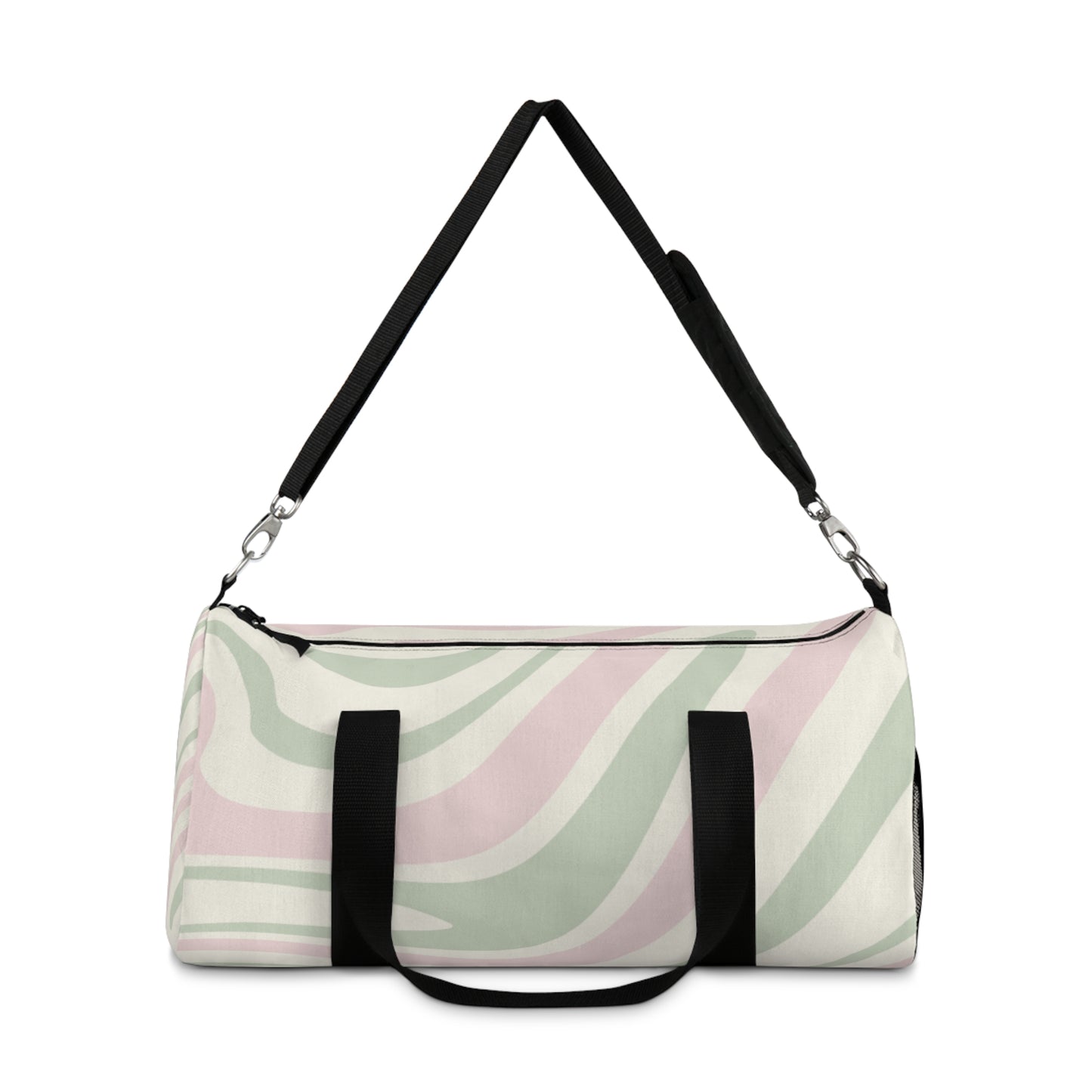 Abstract Wave Print Duffel Bag - Stylish Gym & Travel Essential