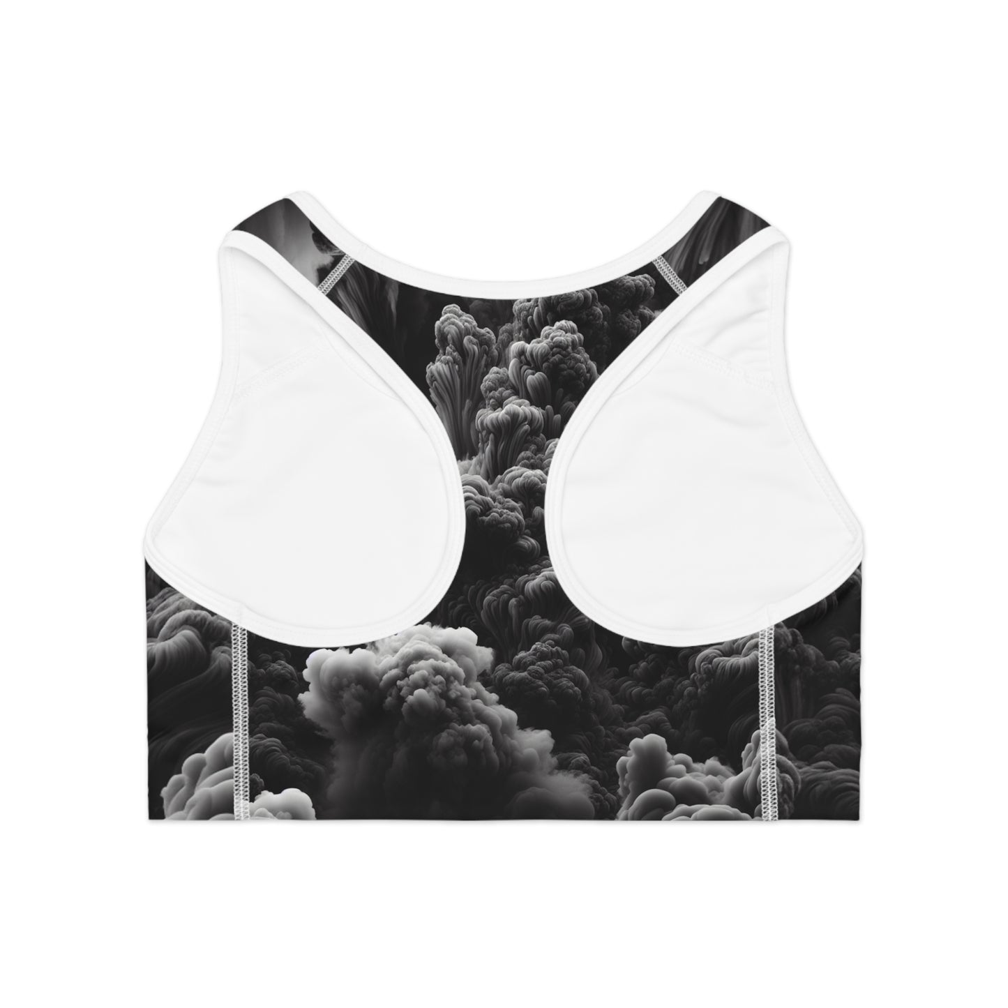 Black Smoke Sports Bra – Comfortable Workout Gear for Active Women