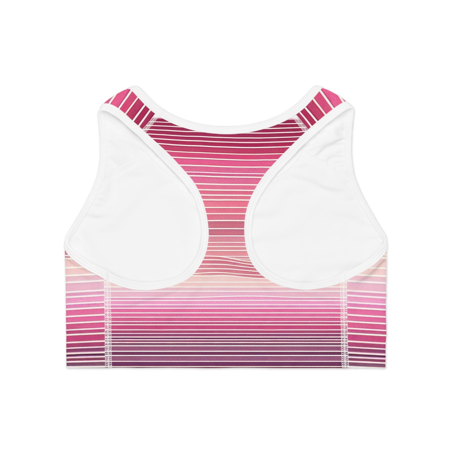 Gradient Striped Sports Bra for Active Lifestyle - Ideal for Fitness and Yoga