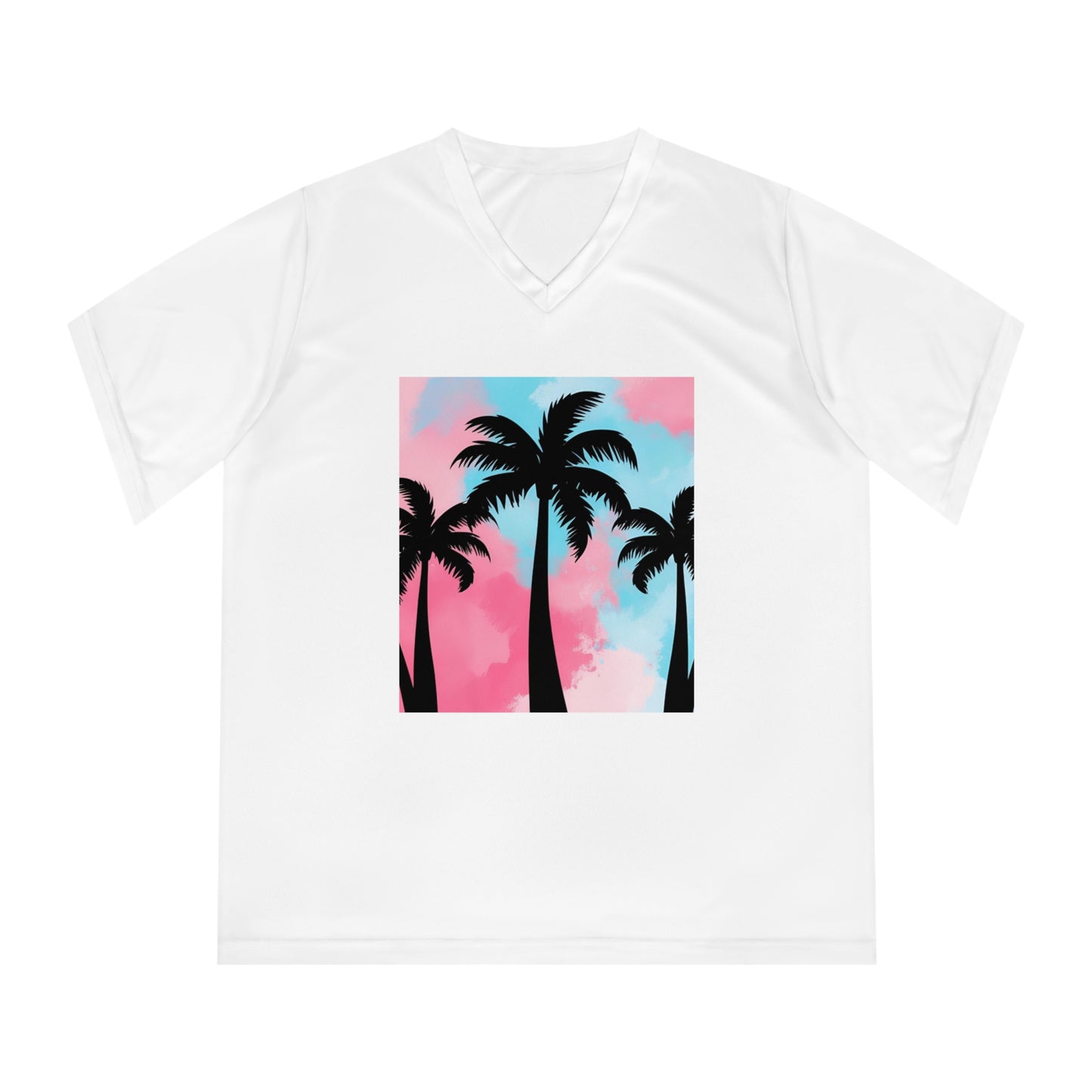Tropical V-Neck Performance T-Shirt for Women - Stylish & Comfortable