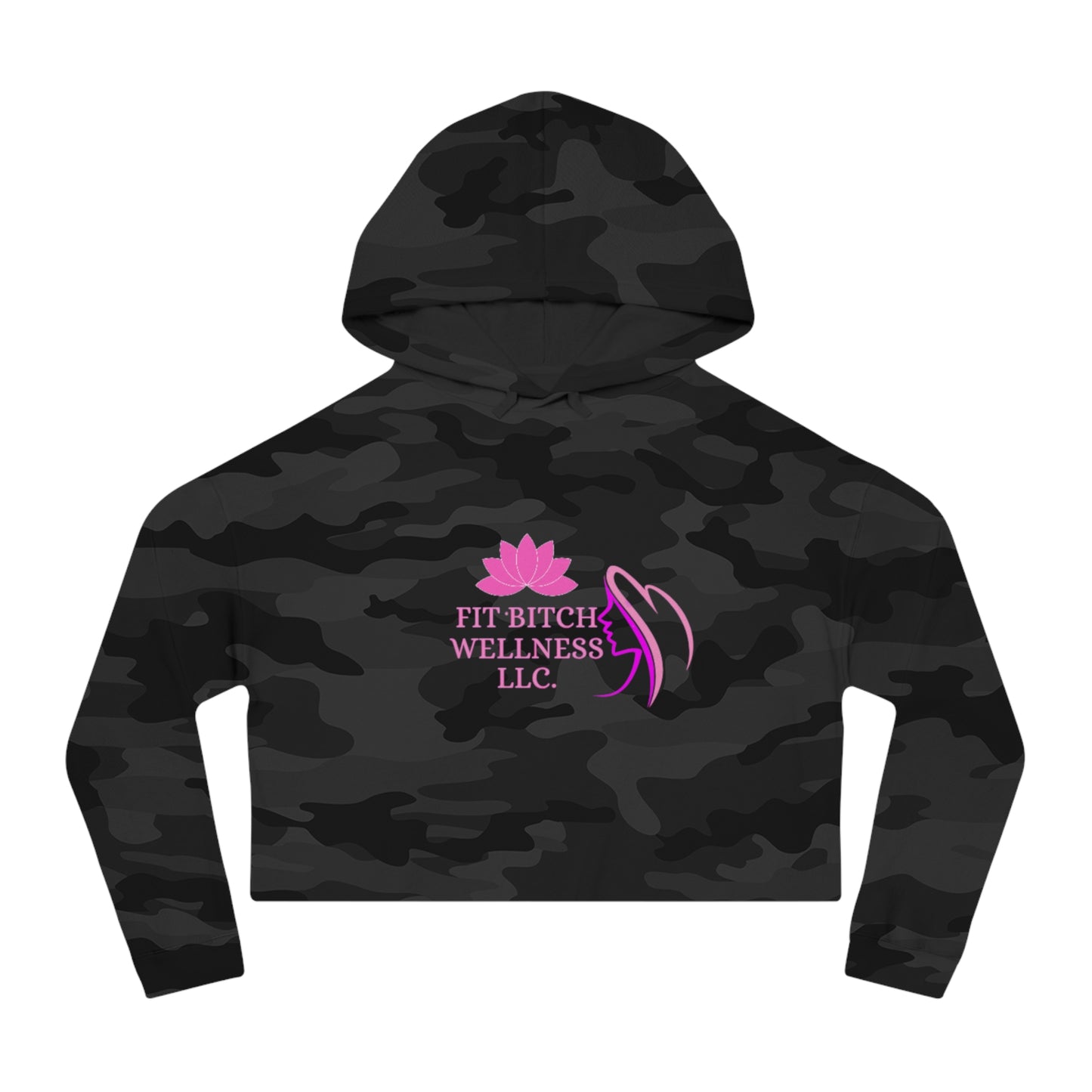 Fit Bitch Wellness Women's Cropped Hoodie - Empowering Activewear for Confident Women