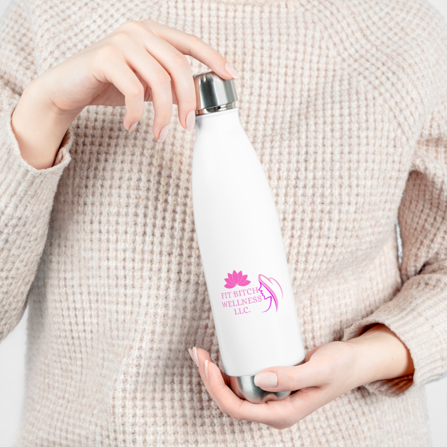 Fit Bitch Wellness 20oz Insulated Water Bottle - Stylish Hydration for Fitness Enthusiasts