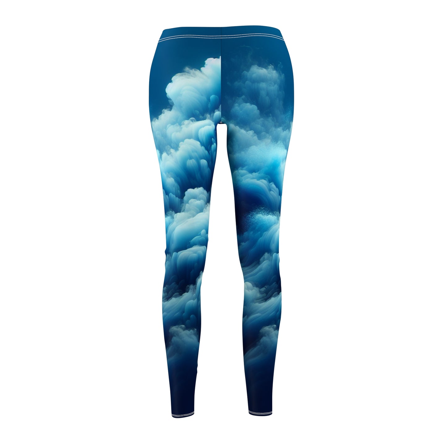 Ocean Wave Print Women's Casual Leggings - Comfortable Activewear for Yoga & Fitness