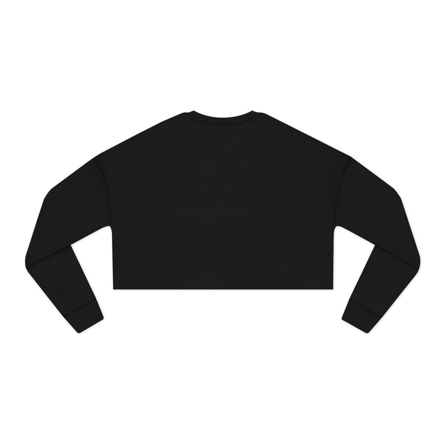 Black Rose Design Women's Cropped Sweatshirt - Stylish & Trendy