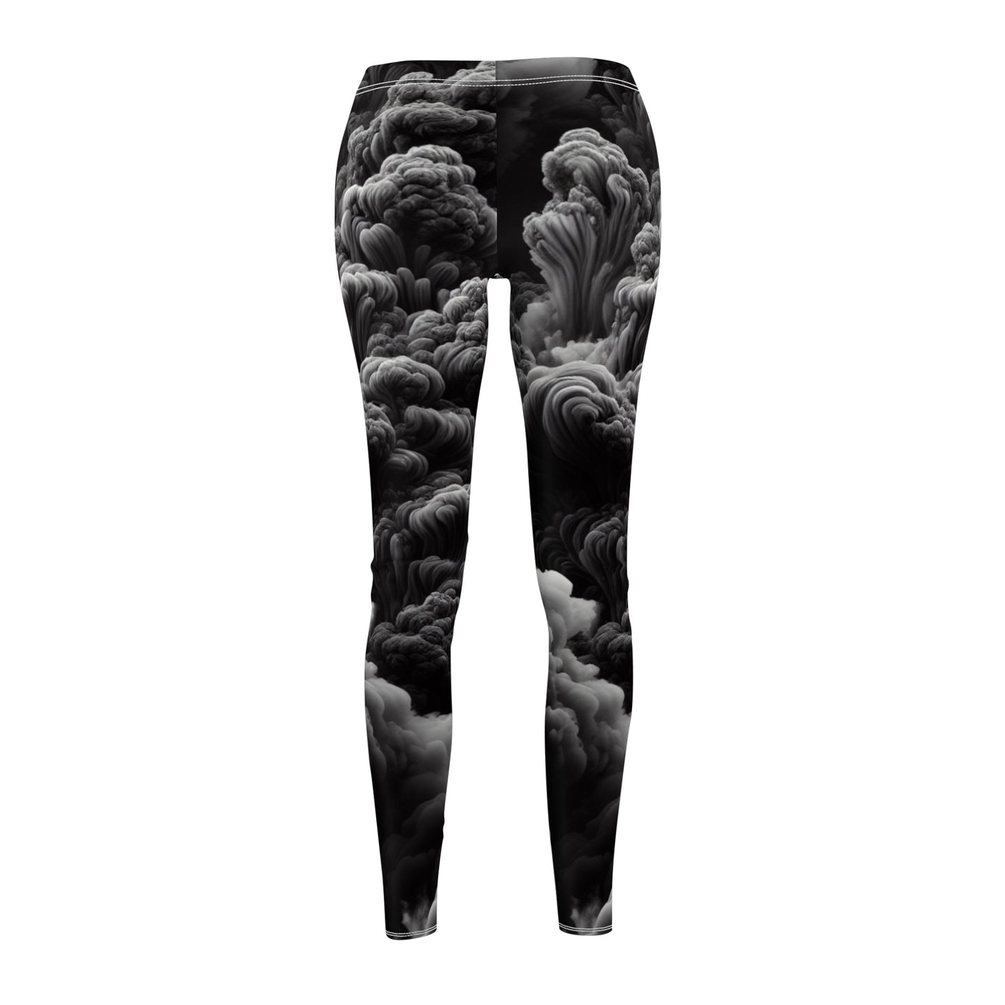 Women’s Black Smoke Print Leggings - Stylish & Comfortable Activewear
