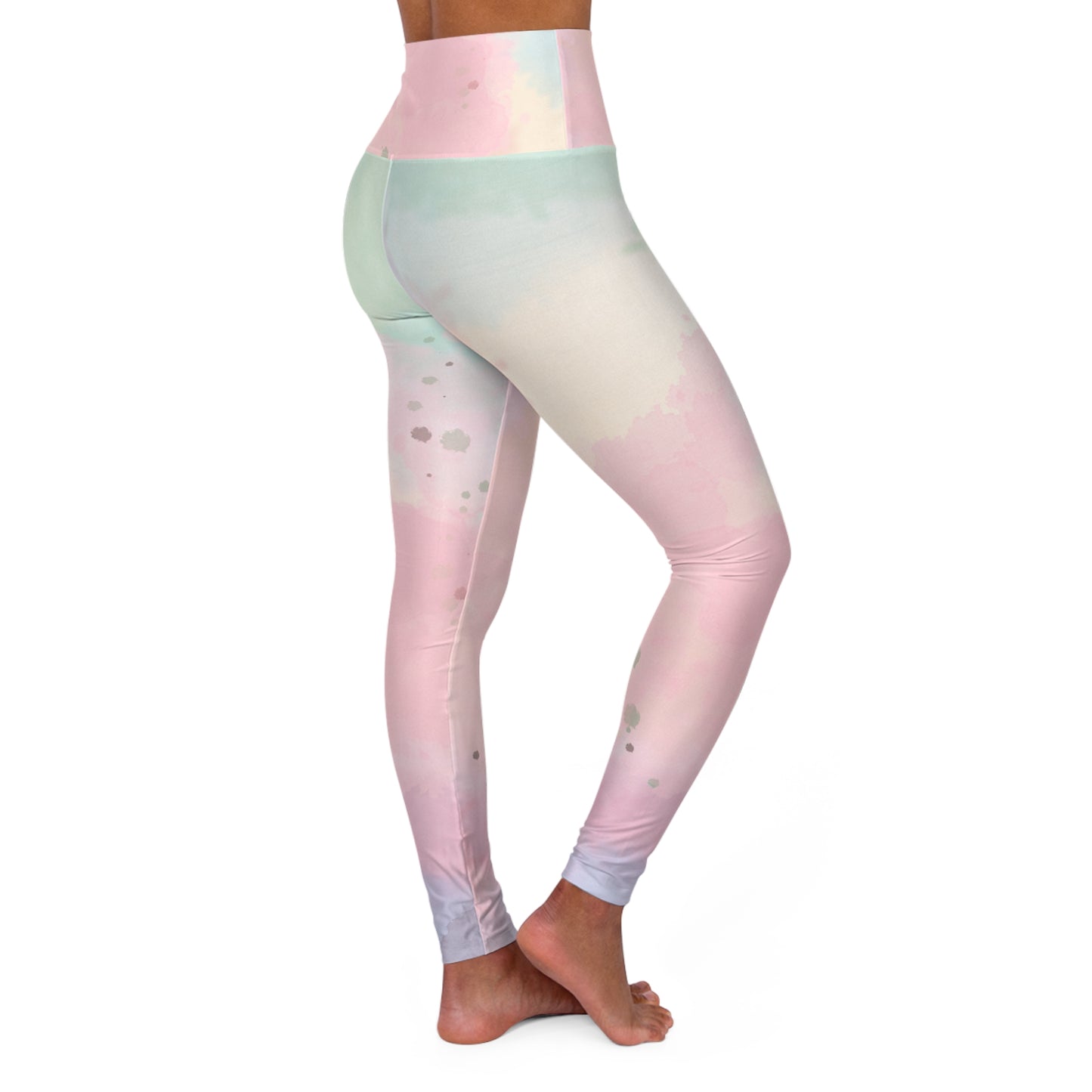 Pastel Tie-Dye High Waisted Yoga Leggings - Comfort & Style for Active Lifestyle