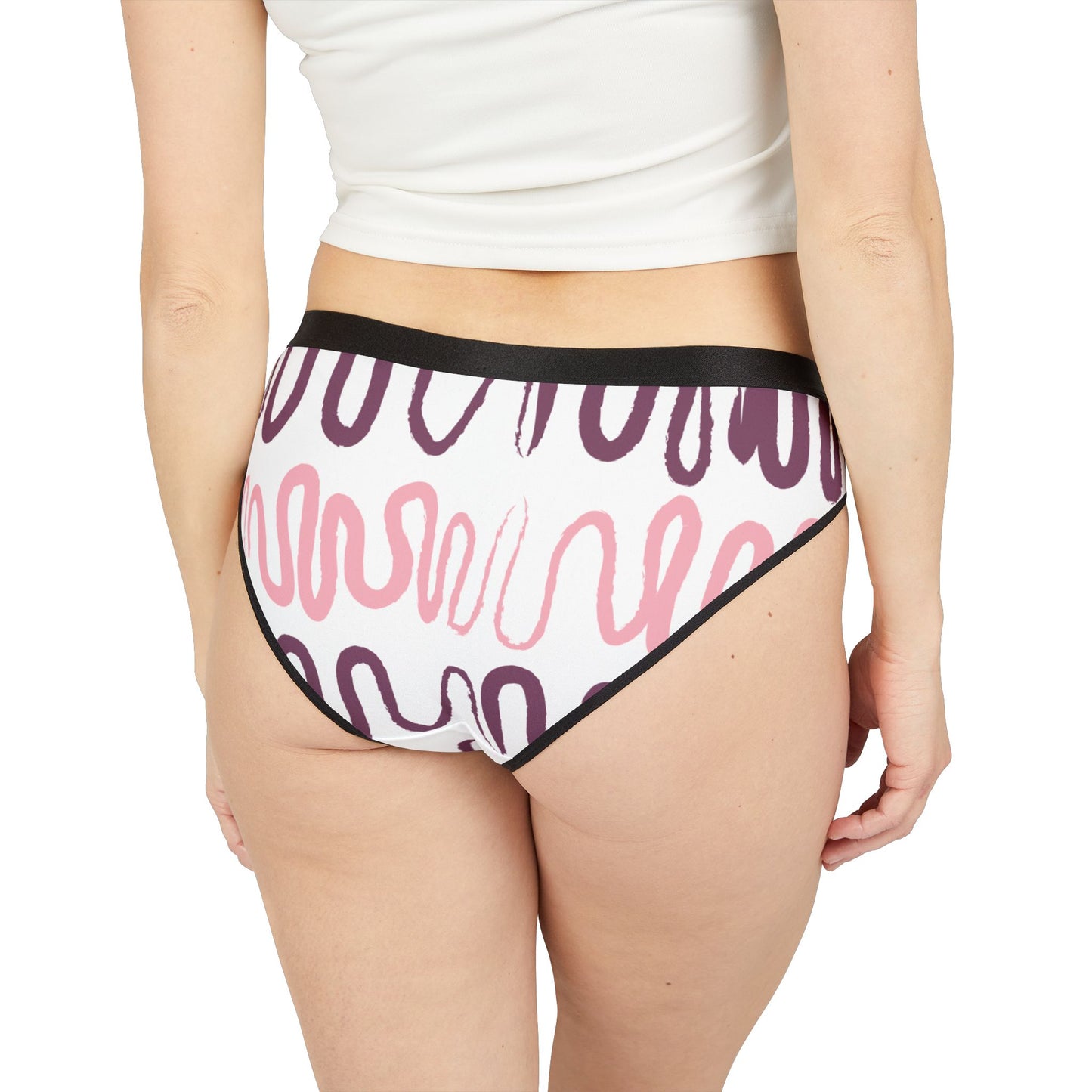 Trendy Women's Underwear with Abstract Wave Pattern | Comfortable & Stylish Lingerie