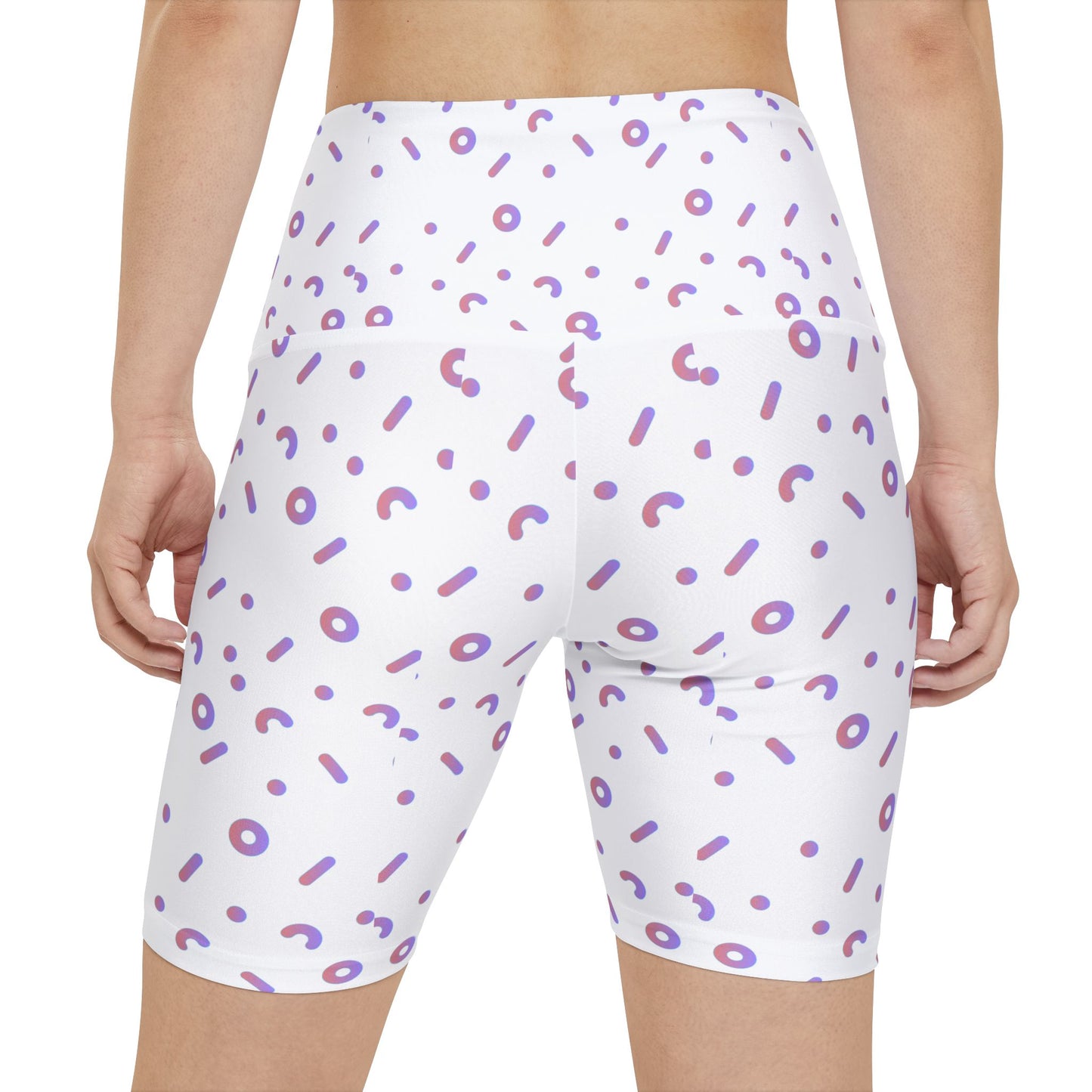 Fun Patterned Women's Workout Shorts - Stylish & Comfortable Activewear
