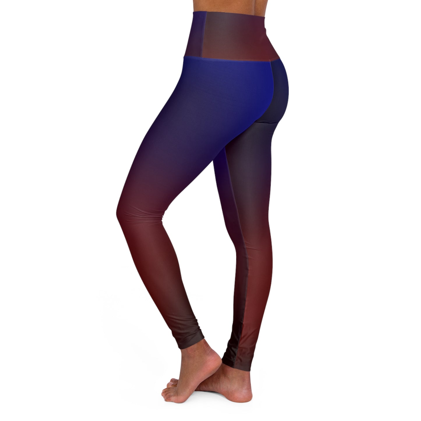 High Waisted Yoga Leggings - Gradient Ombré Comfort for Active Lifestyle