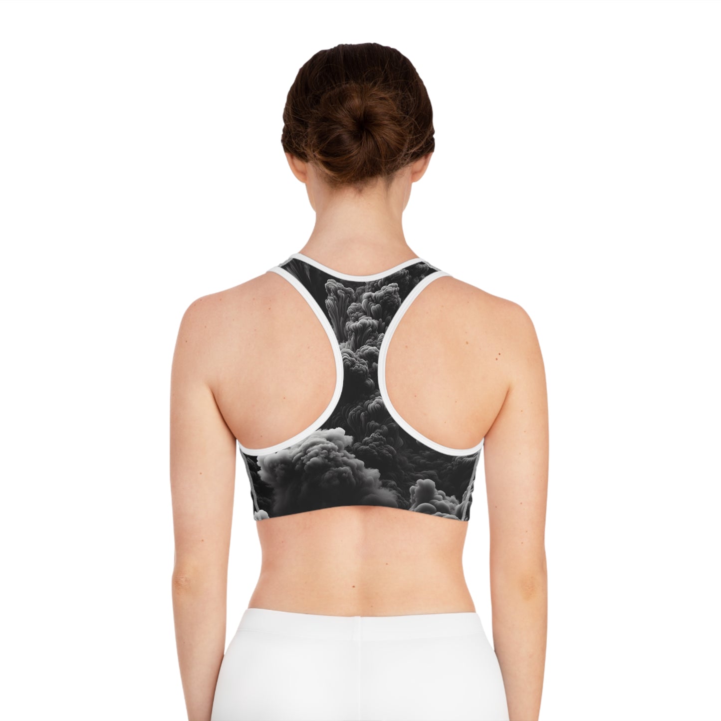 Black Smoke Sports Bra – Comfortable Workout Gear for Active Women