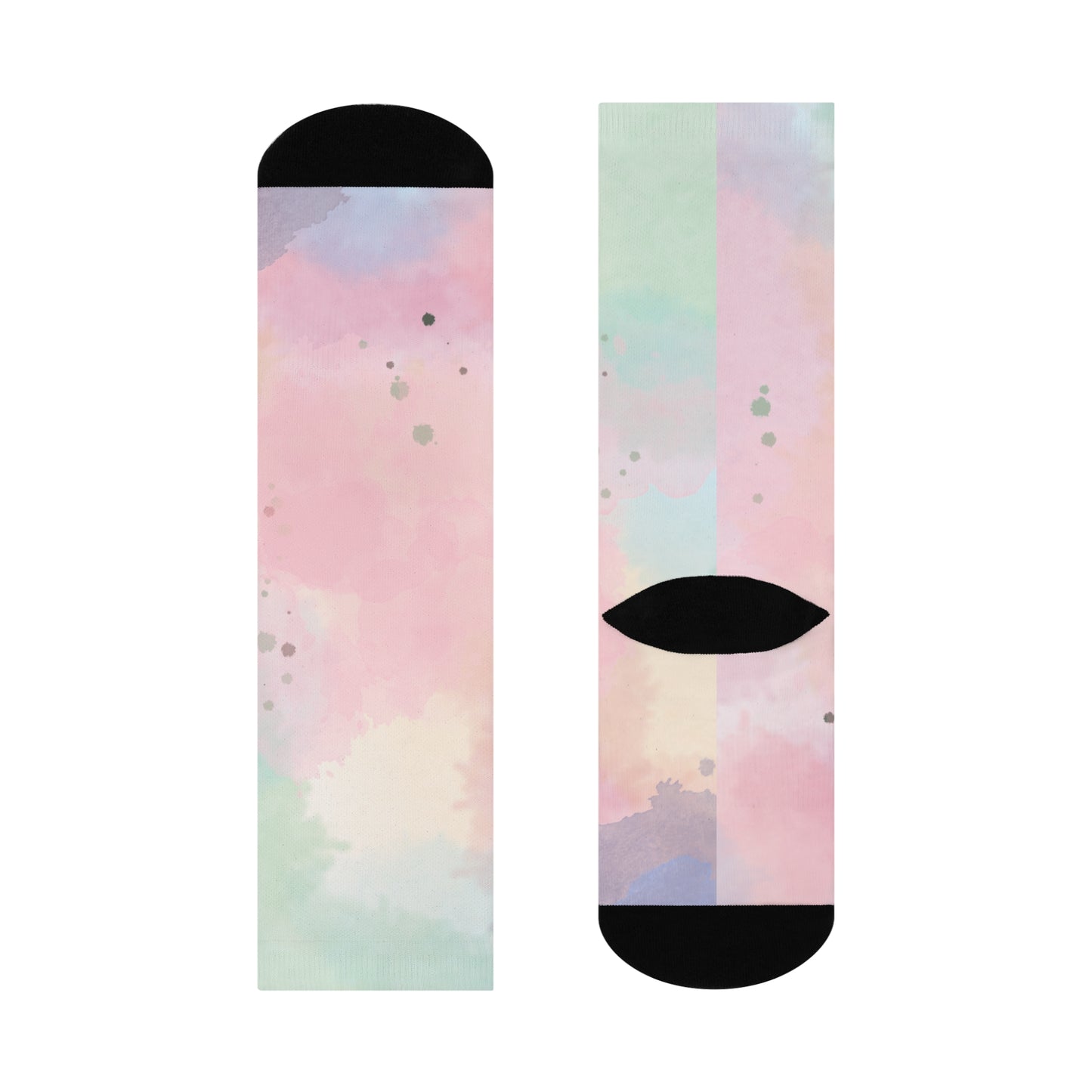 Pastel Abstract Cushioned Crew Socks - Cozy Feet for Every Occasion
