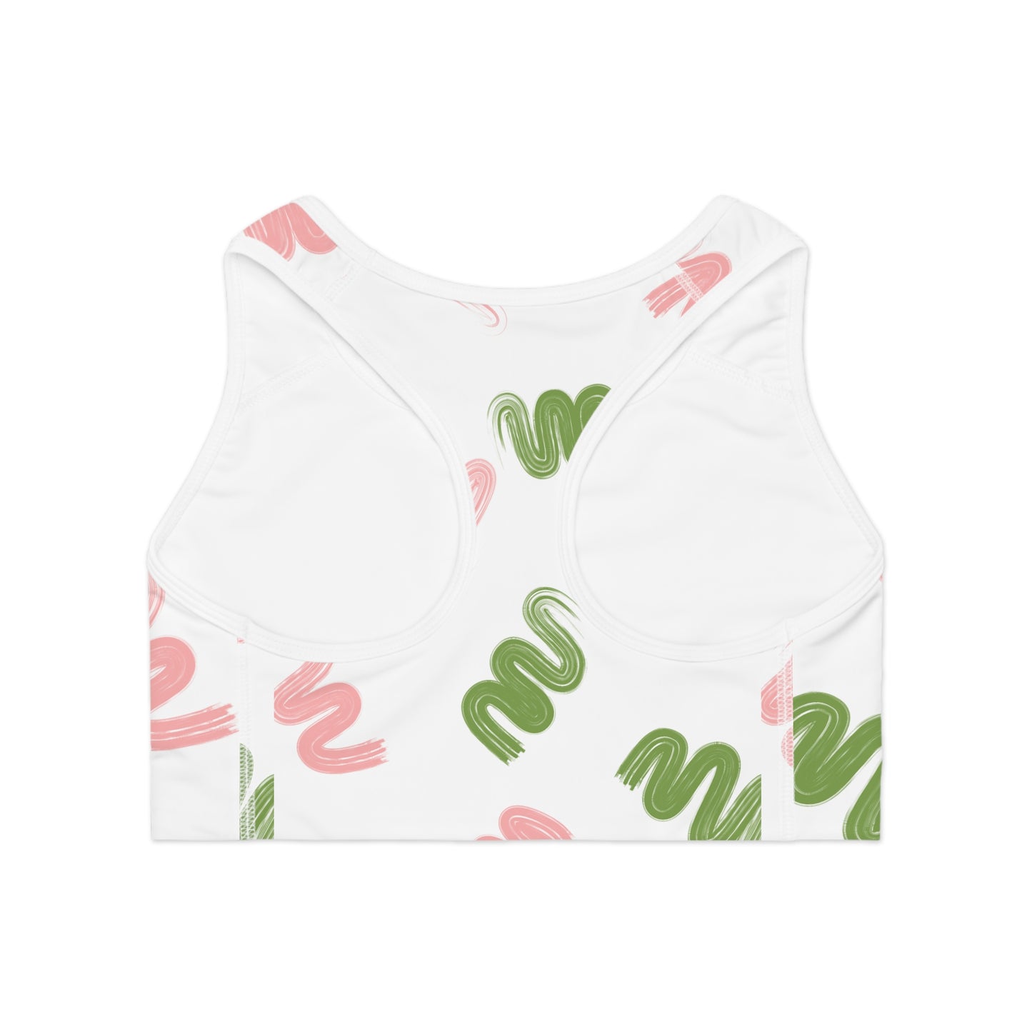 Colorful Abstract Sports Bra with Swirls