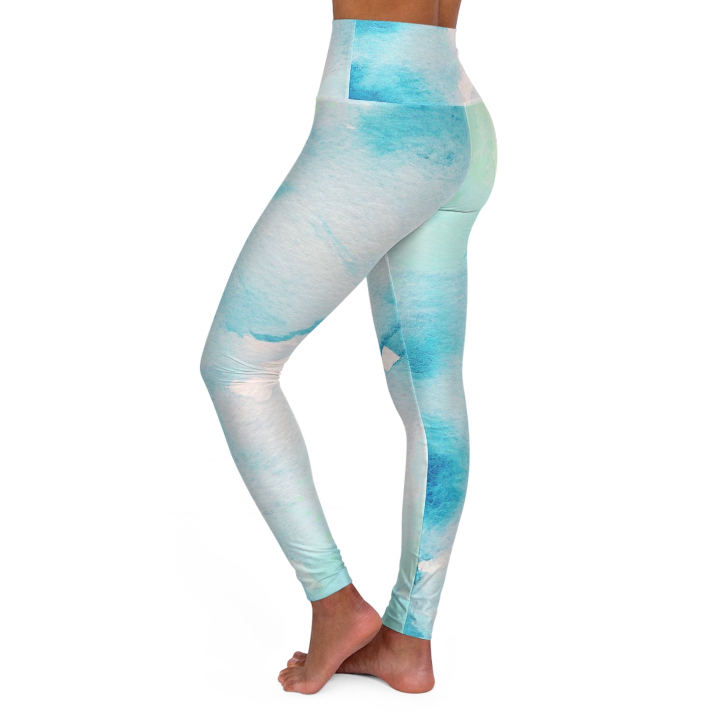 Ocean Waves High Waisted Yoga Leggings for Comfort and Style