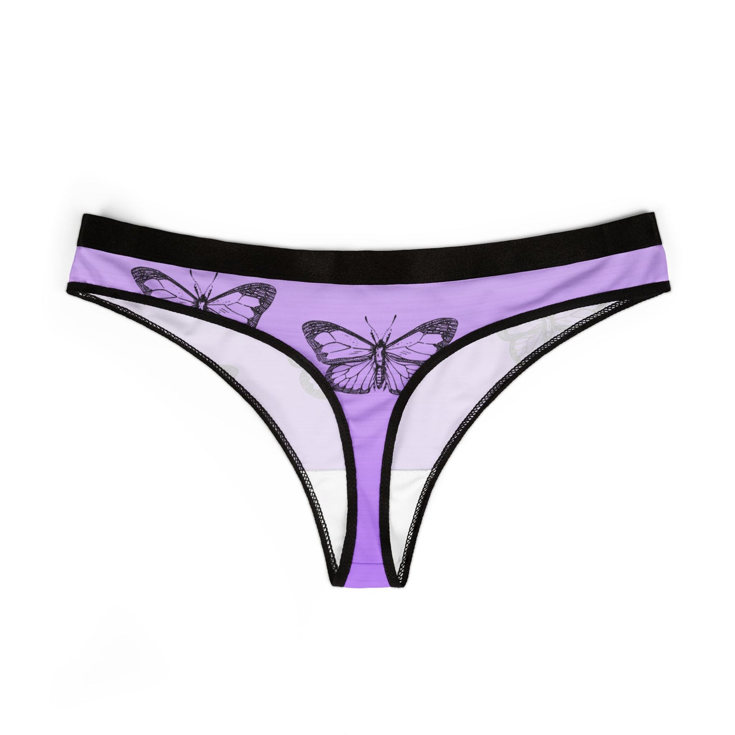 Butterfly Print Women's Thongs - Stylish & Comfortable Underwear