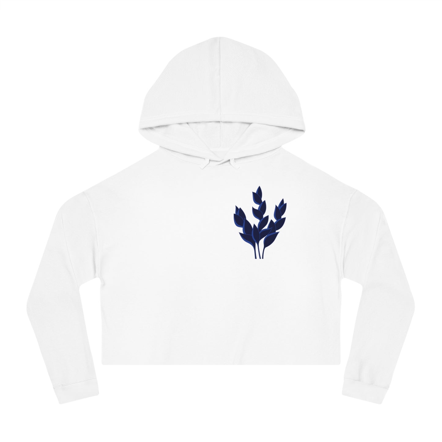 Floral Women’s Cropped Hooded Sweatshirt - Cozy and Stylish Streetwear