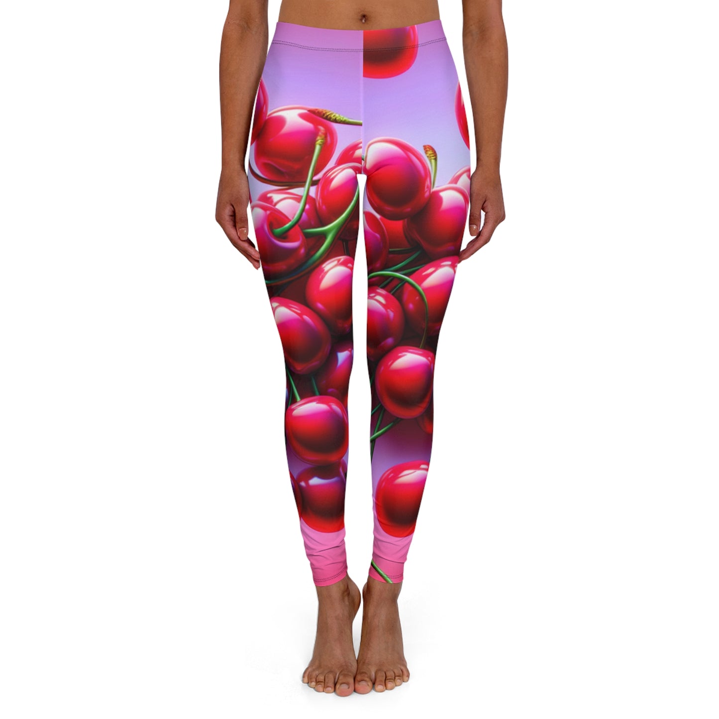Cherry Blossom Women's Spandex Leggings - Vibrant Casual Wear