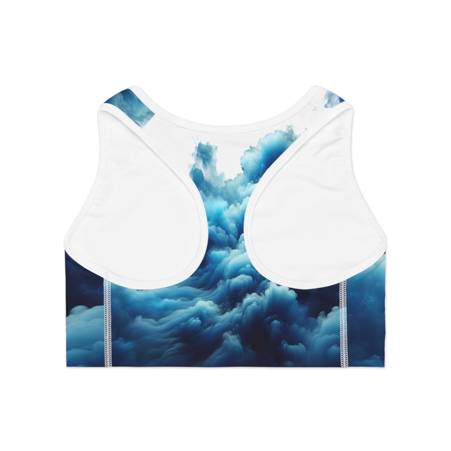 Wave Pattern Sports Bra - Ocean-Inspired Activewear