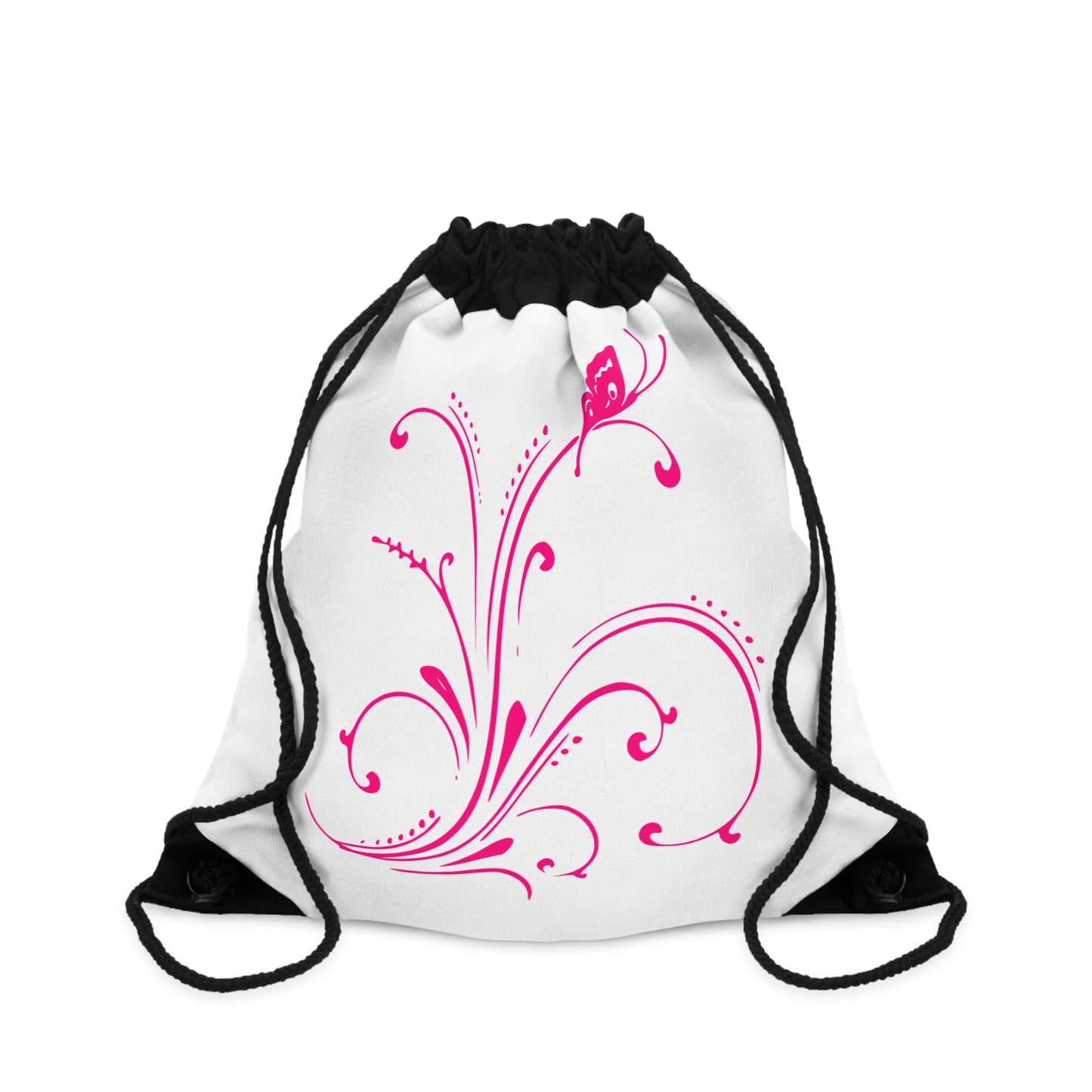 Elegant Floral Drawstring Bag - Stylish Tote for Everyday Use