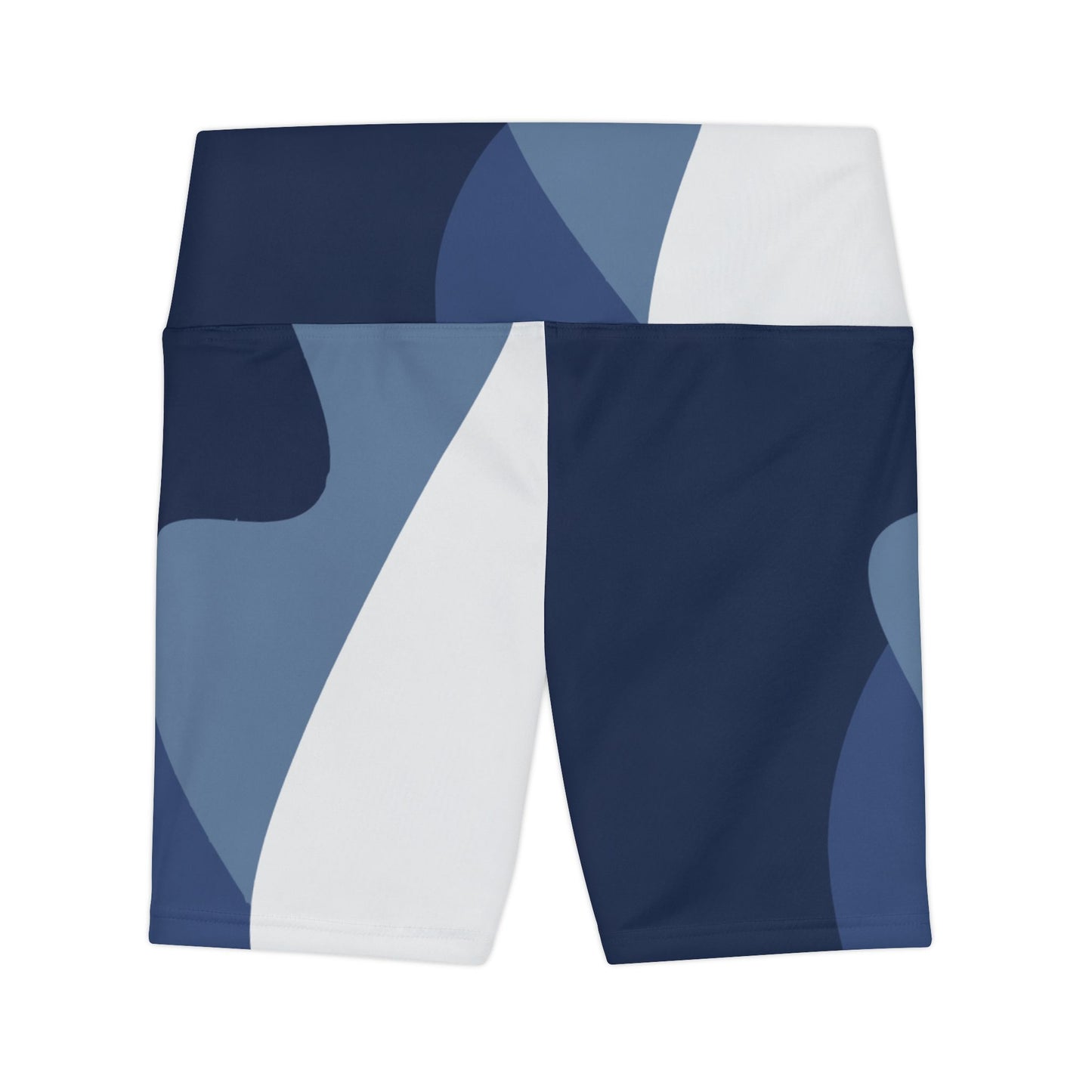 Stylish Women's Workout Shorts - Navy & Abstract Design for Active Lifestyle