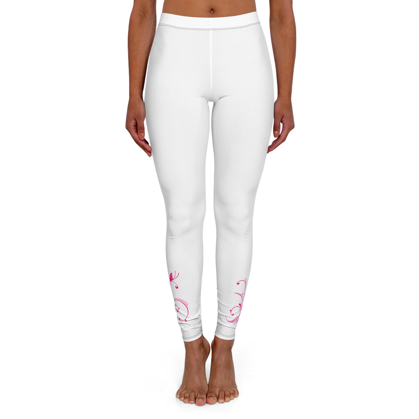 Floral Print Women's Casual Leggings - Comfortable Spandex for Everyday Wear