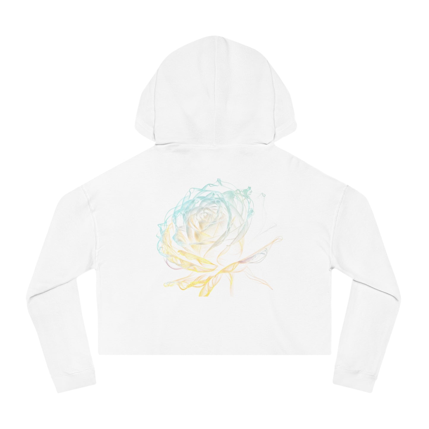 Snatched Women's Cropped Hooded Sweatshirt - Floral Design, Stylish & Comfy