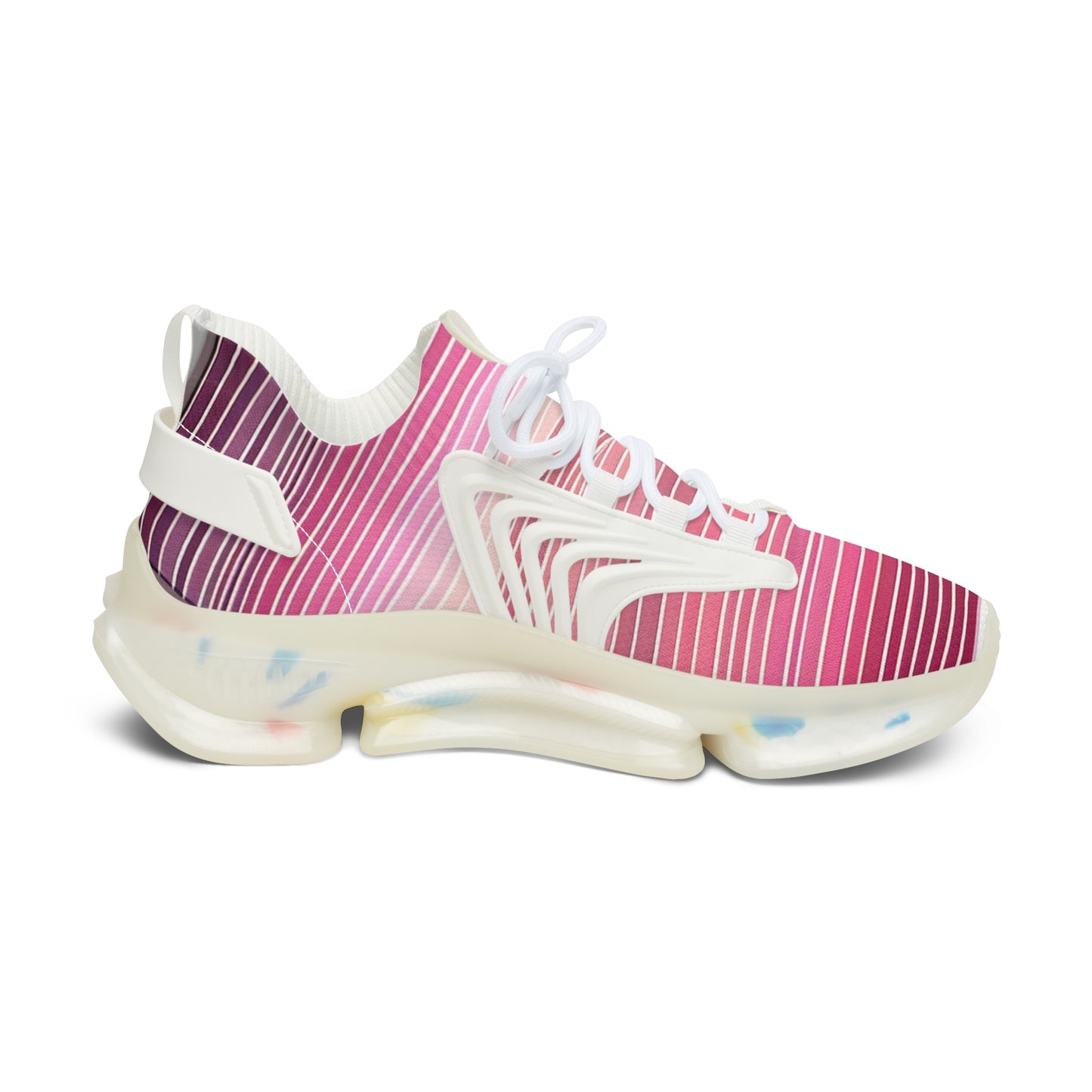 Stylish Women's Mesh Sneakers with Vibrant Stripes - Perfect for Casual Wear and Active Lifestyles