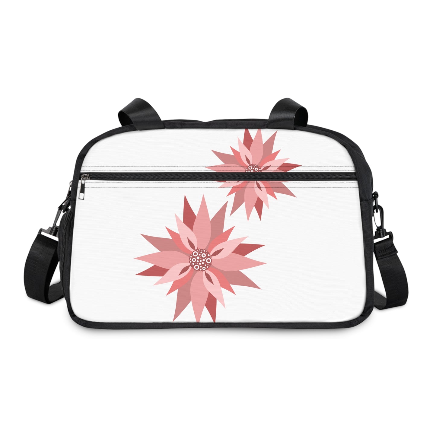 Floral Fitness Handbag - Gym Essential with Stylish Pink Blooms