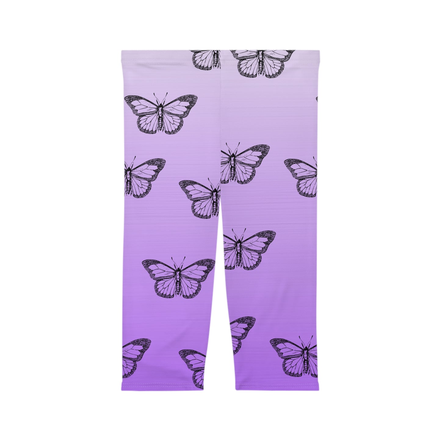 Butterfly Print Women’s Capri Leggings - Stylish & Comfortable Activewear