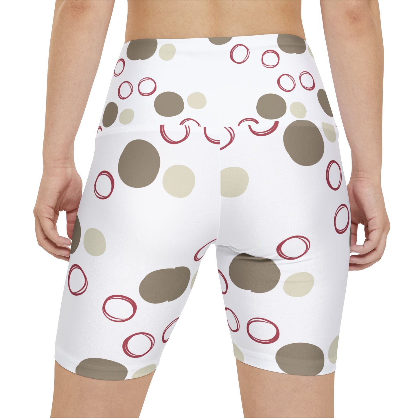 Trendy Women Workout Shorts with Fun Polka Dot Design