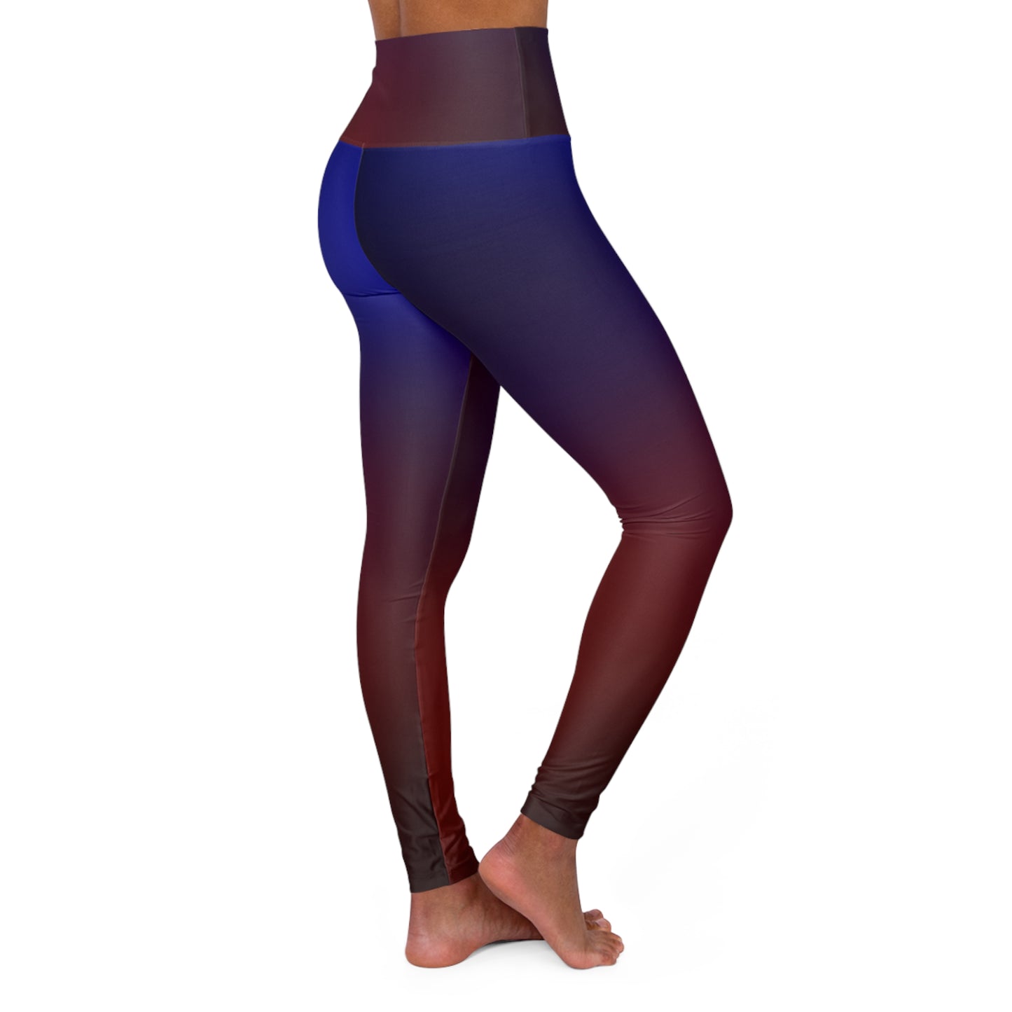 High Waisted Yoga Leggings - Gradient Ombré Comfort for Active Lifestyle
