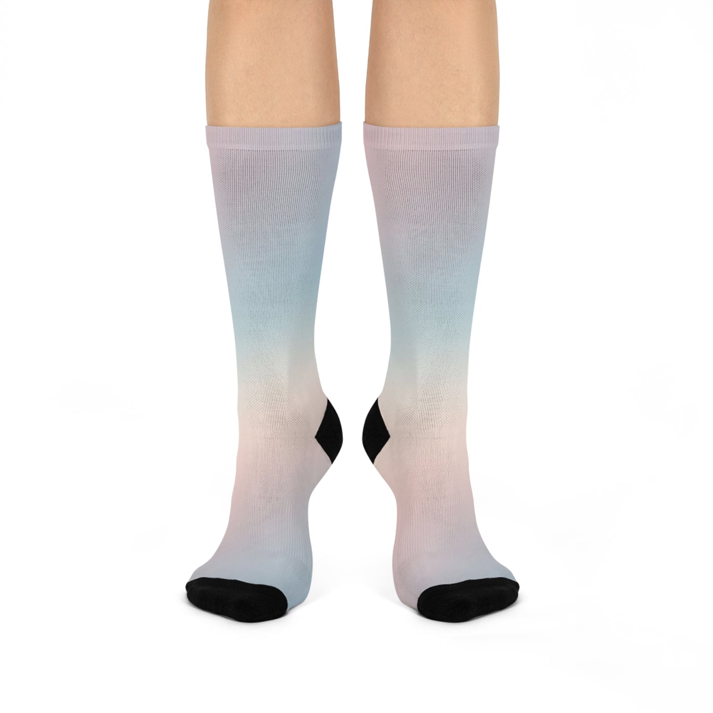 Gradient Cushioned Crew Socks - Soft Comfort for Everyday Wear