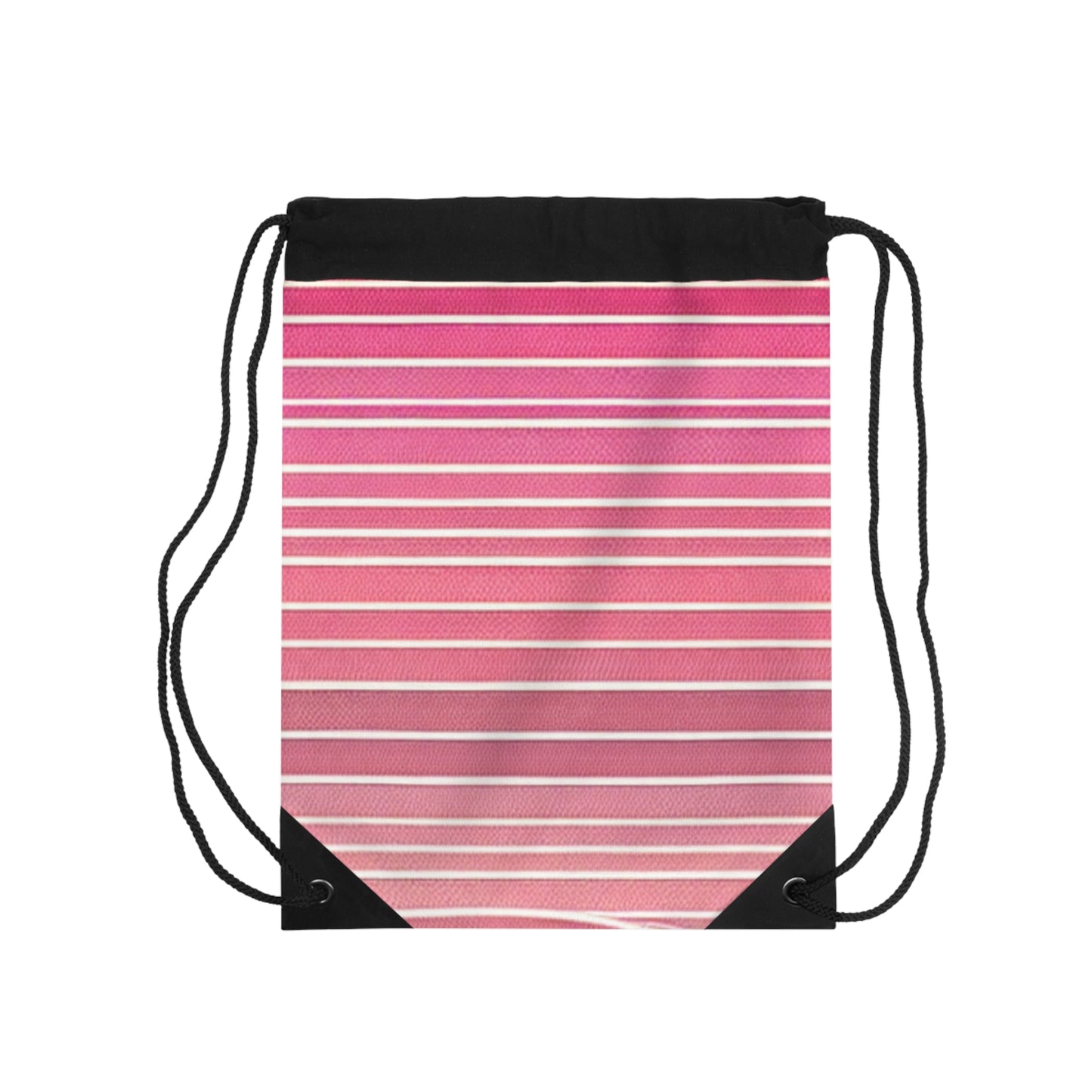 Stylish Pink Striped Drawstring Bag - Perfect for Gym, Travel, or Everyday Use