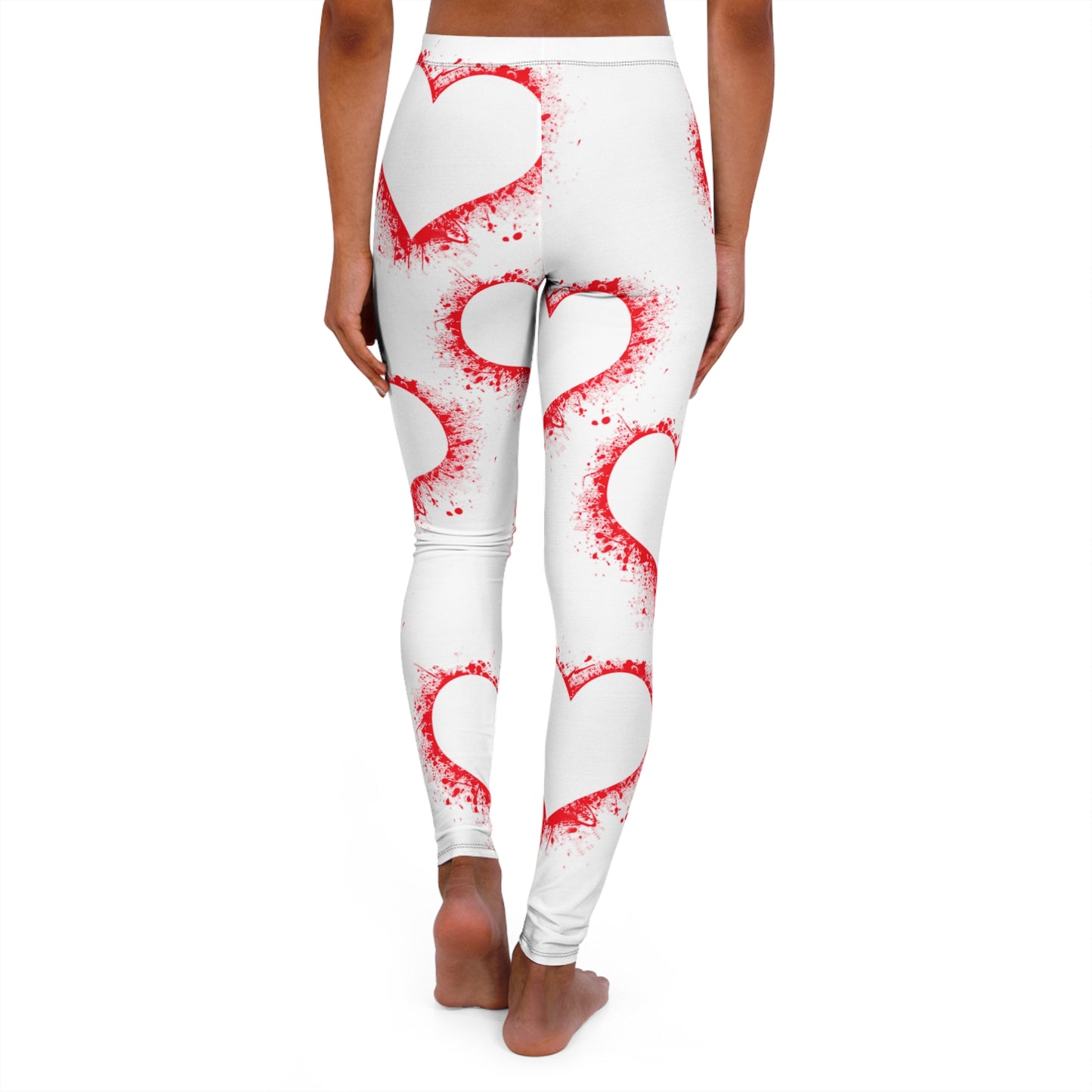 Heart Splash Women's Spandex Leggings - Casual Comfort for Every Occasion