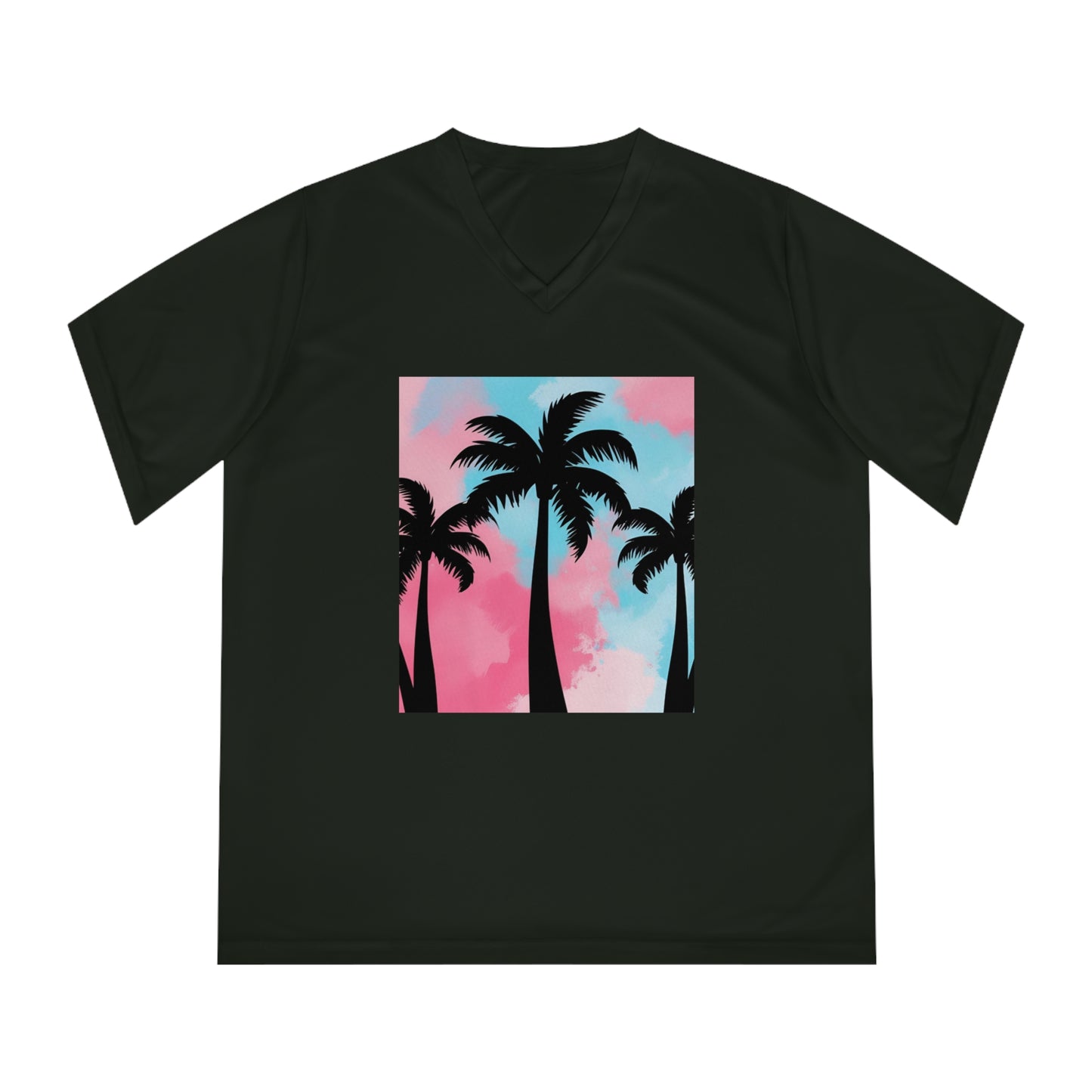 Tropical V-Neck Performance T-Shirt for Women - Stylish & Comfortable