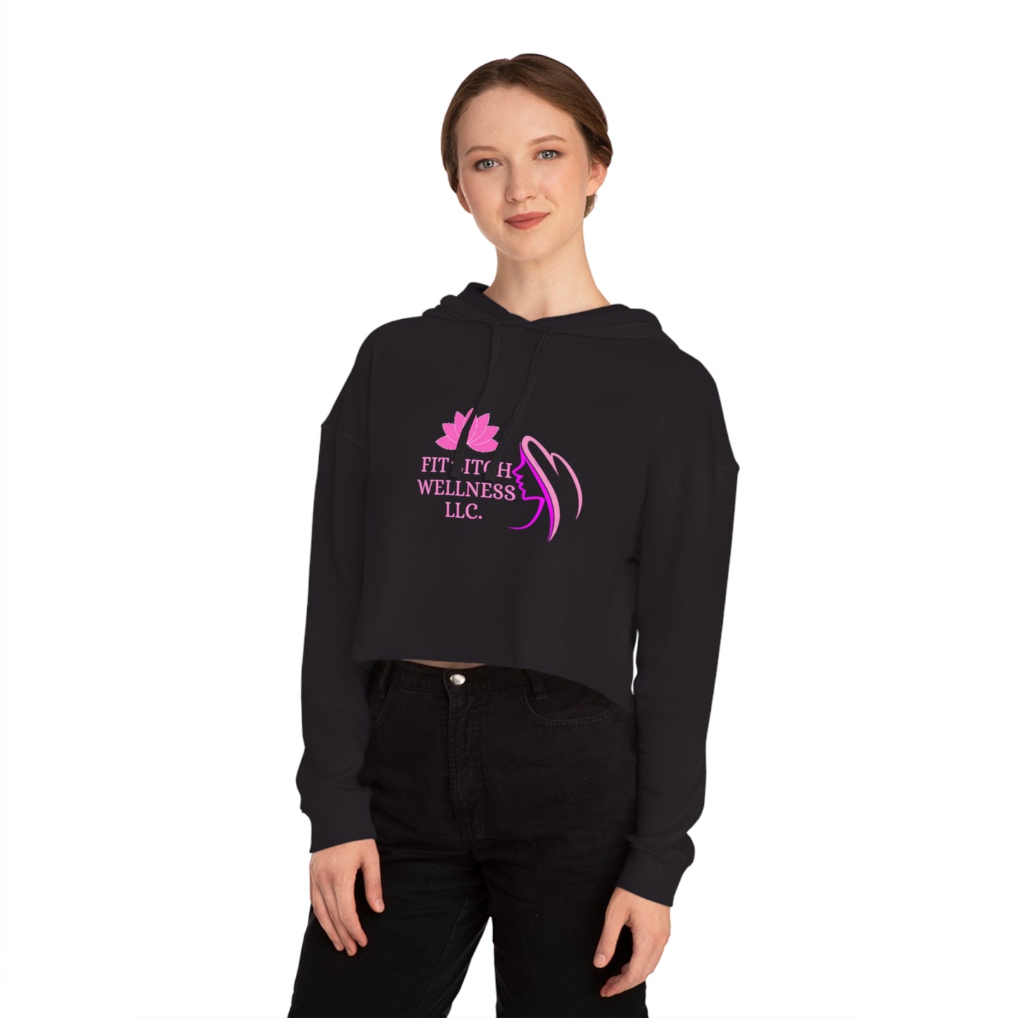 Fit Bitch Wellness Women's Cropped Hoodie - Empowering Activewear for Confident Women