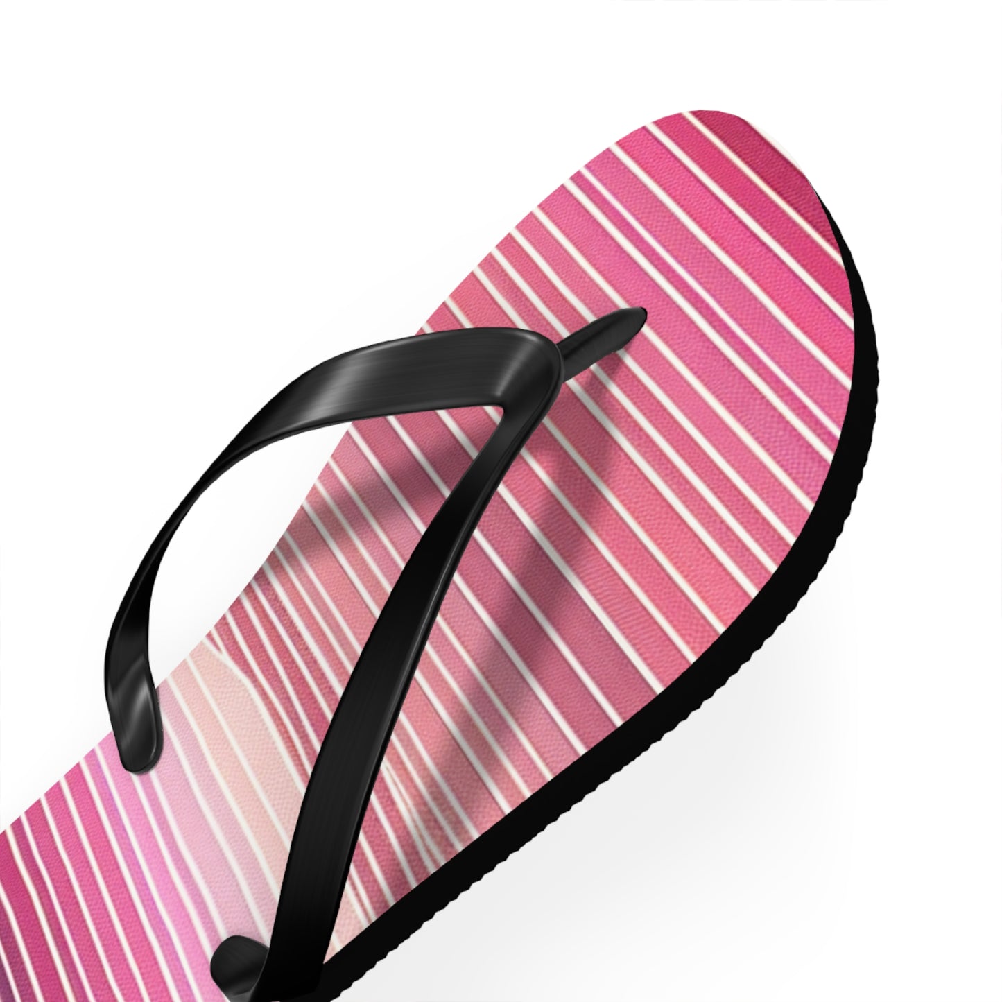 Trendy Pink Striped Flip Flops | Summer Beach Footwear, Vacation Sandals, Poolside Accessories, Womens Slip-Ons, Gift for Her