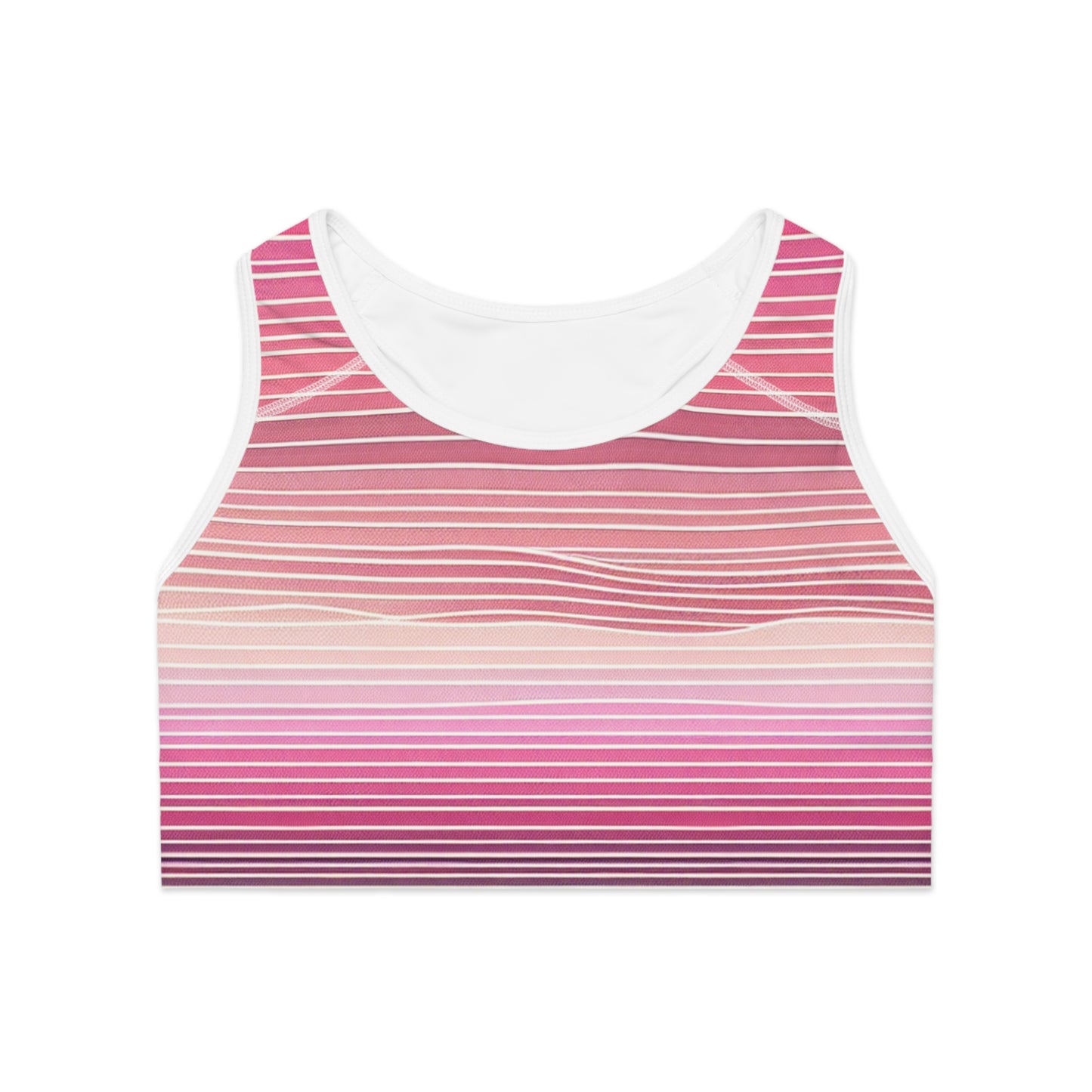 Gradient Striped Sports Bra for Active Lifestyle - Ideal for Fitness and Yoga