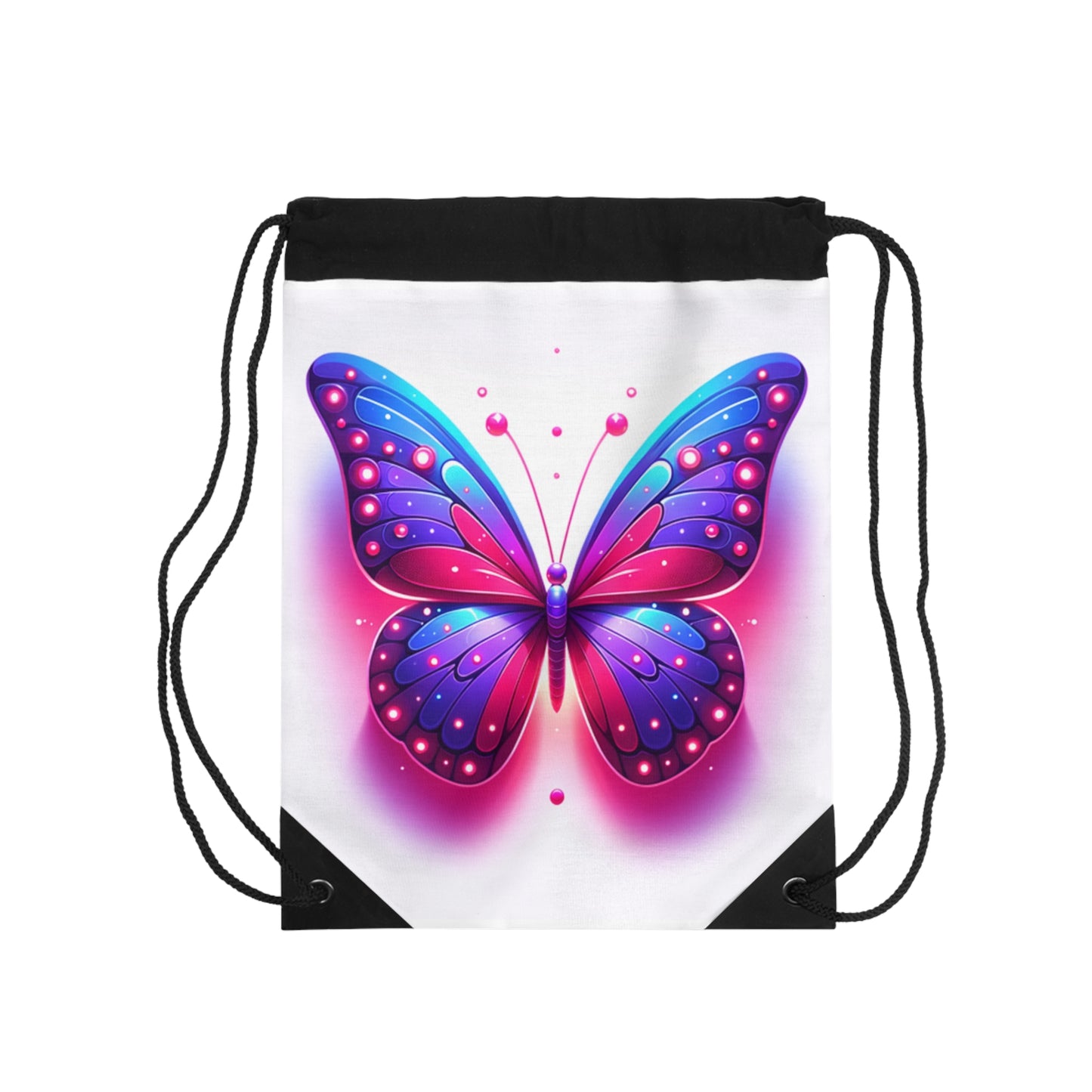Vibrant Butterfly Drawstring Bag - Colorful and Fun Accessory for Nature Lovers