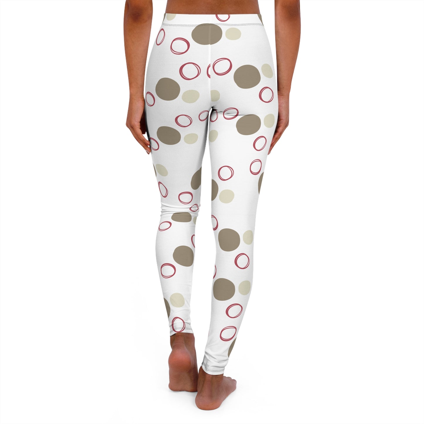 Women's Casual Spandex Leggings - Polka Dot Comfort for Everyday Style
