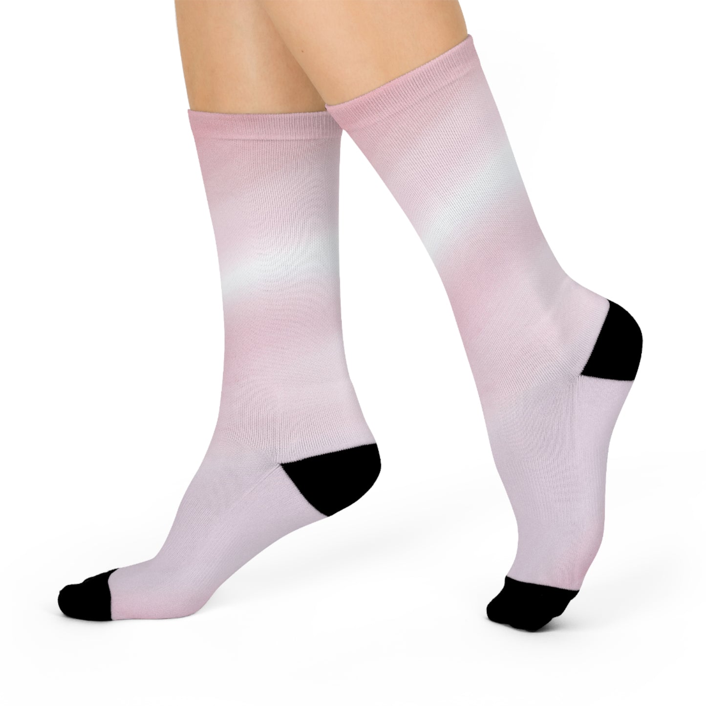 Pastel Ombre Cushioned Crew Socks - Comfortable and Stylish for Everyday Wear