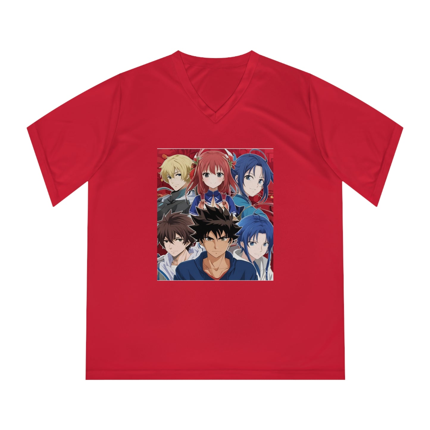 Anime-Inspired Women's V-Neck Performance Tee - Perfect for Fans & Activewear