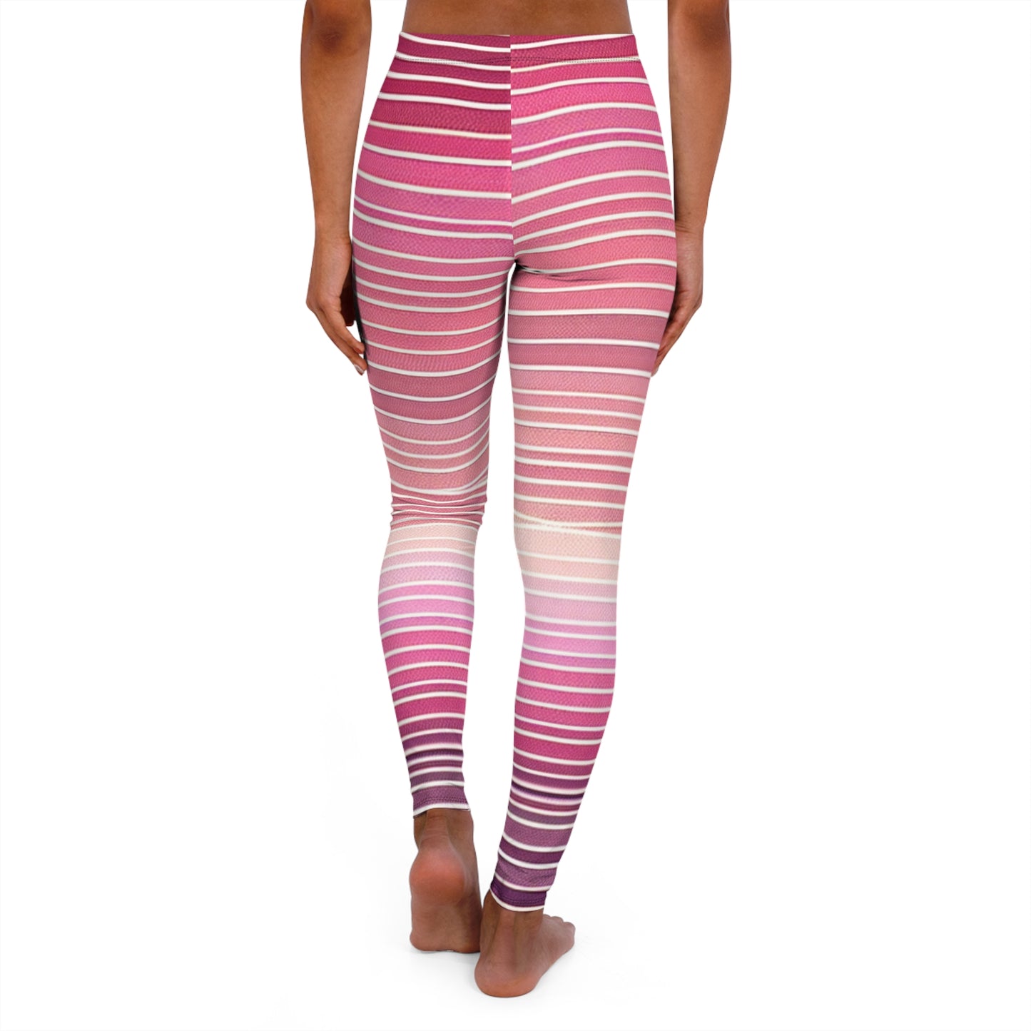 Women's Striped Spandex Leggings - Comfortable & Stylish Fitness Wear