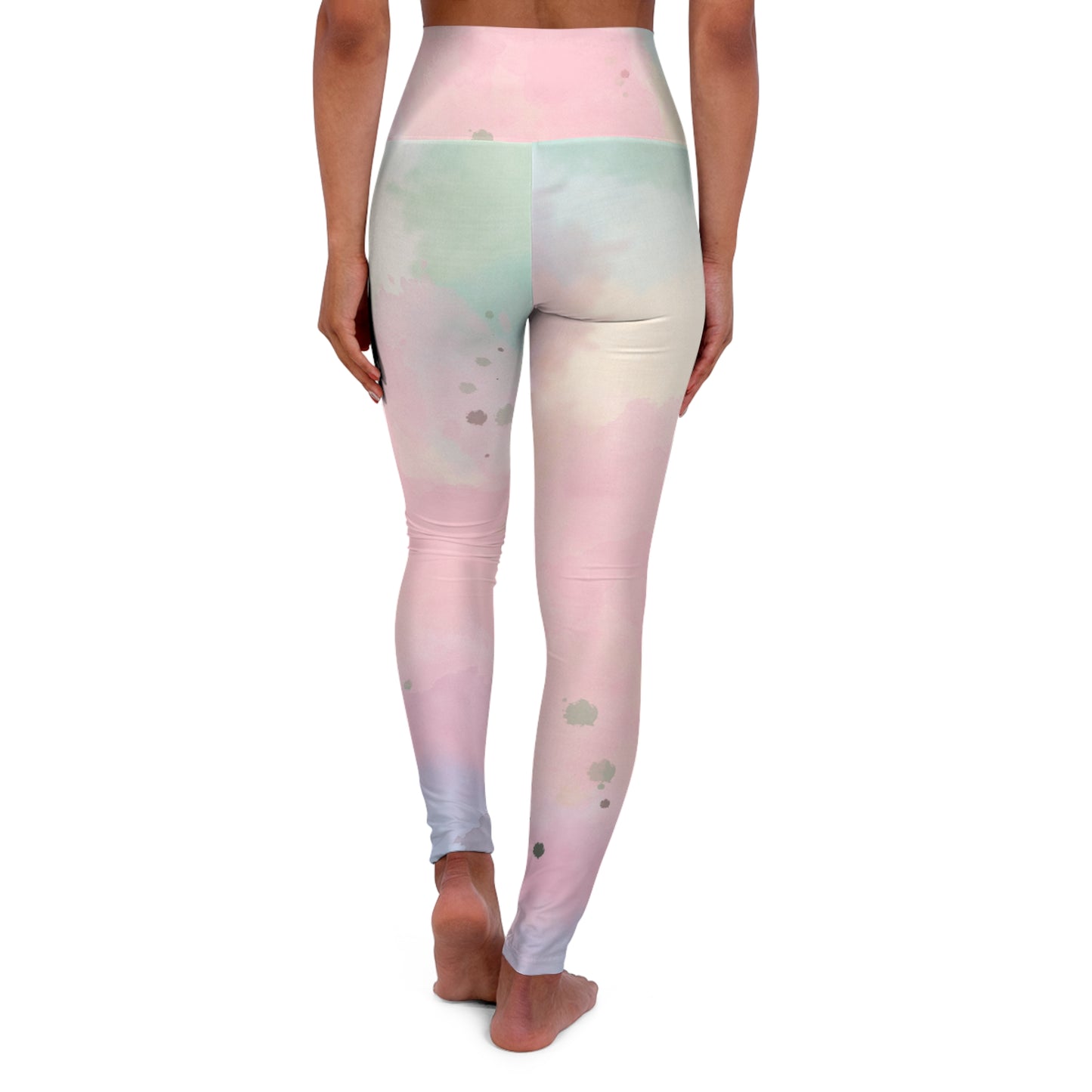 Pastel Tie-Dye High Waisted Yoga Leggings - Comfort & Style for Active Lifestyle