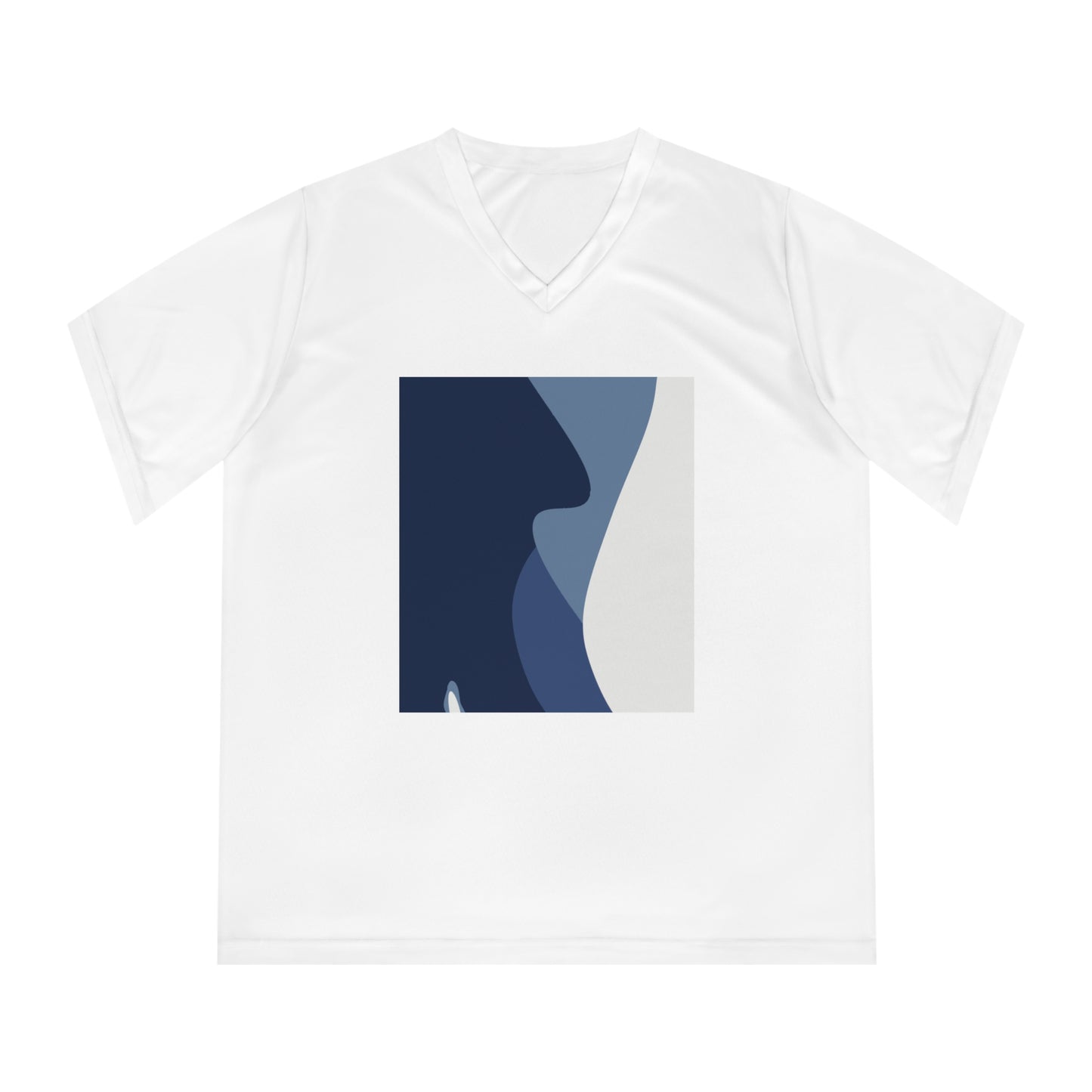 Stylish Women's Performance V-Neck T-Shirt - Modern Abstract Design